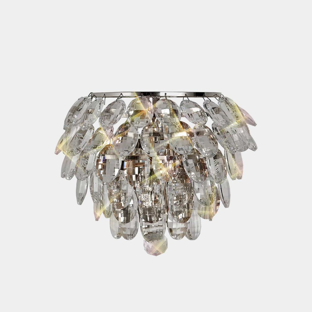 Columbus Chrome Crystal Wall Light