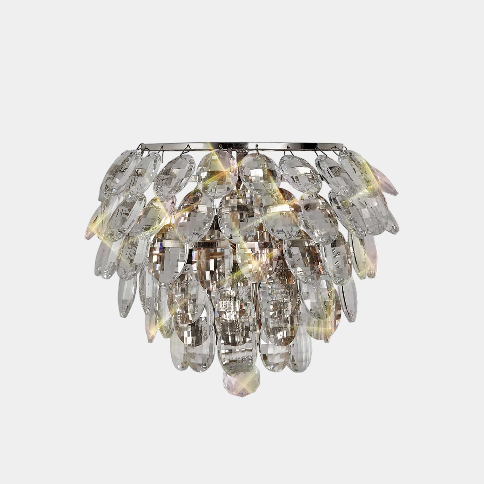 Columbus Chrome Crystal Wall Light