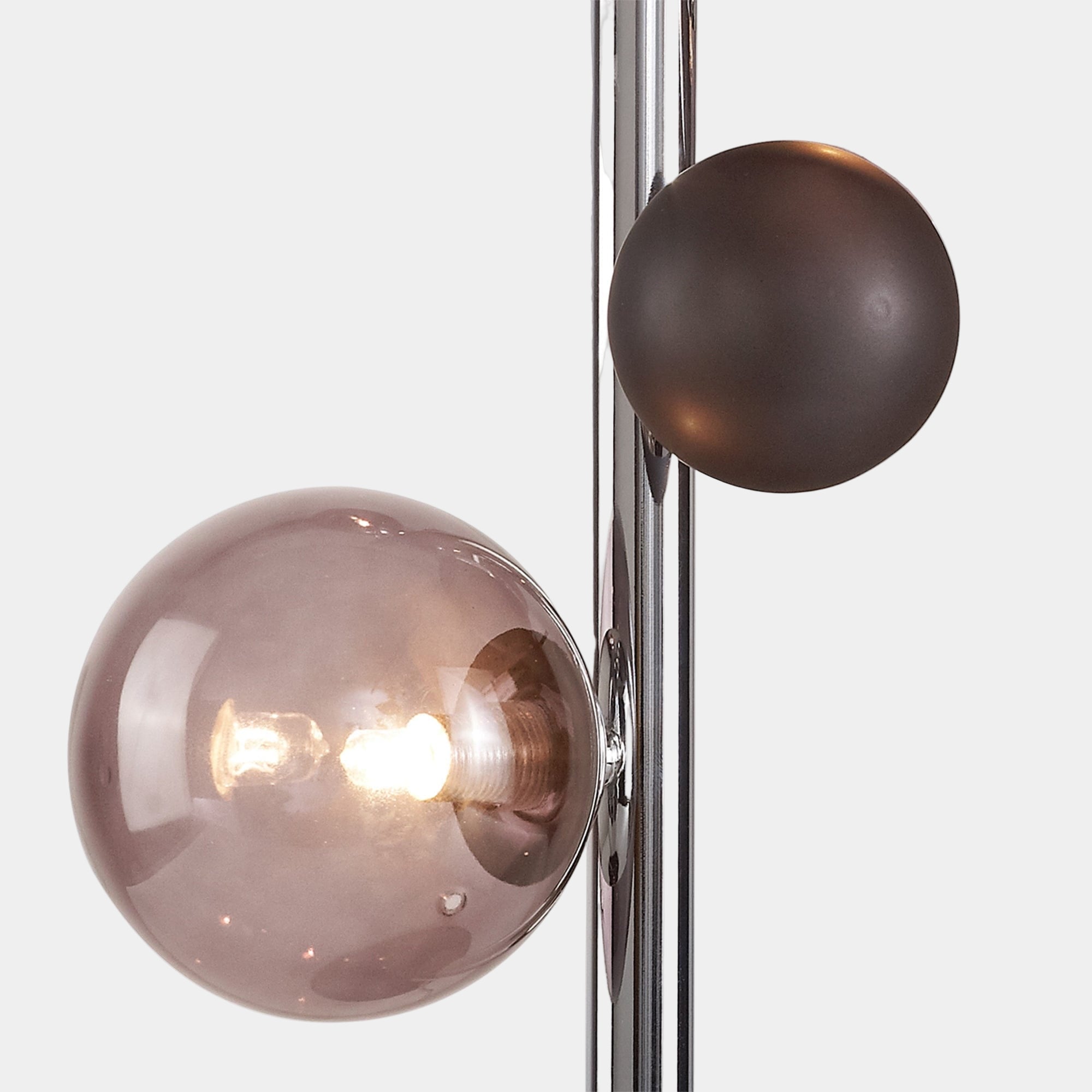 Hilo Smoked Chrome Table Lamp