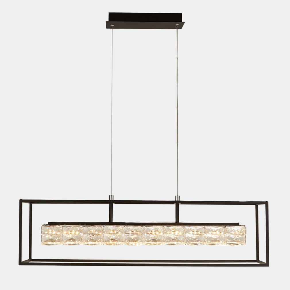 Prism LED Crystal Pendant Matt Black