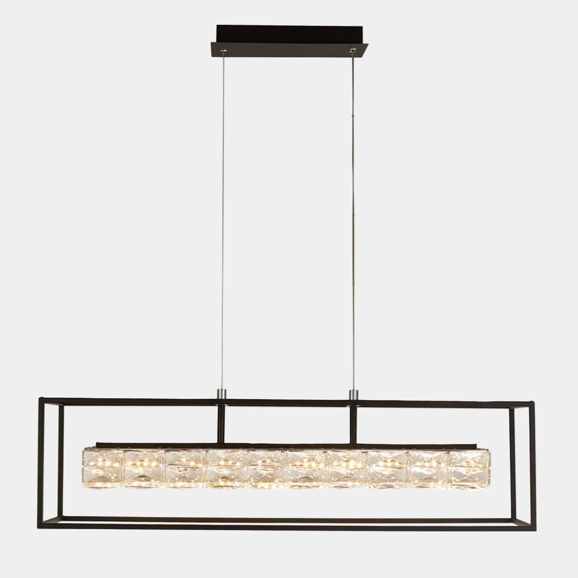 Prism LED Crystal Pendant Matt Black