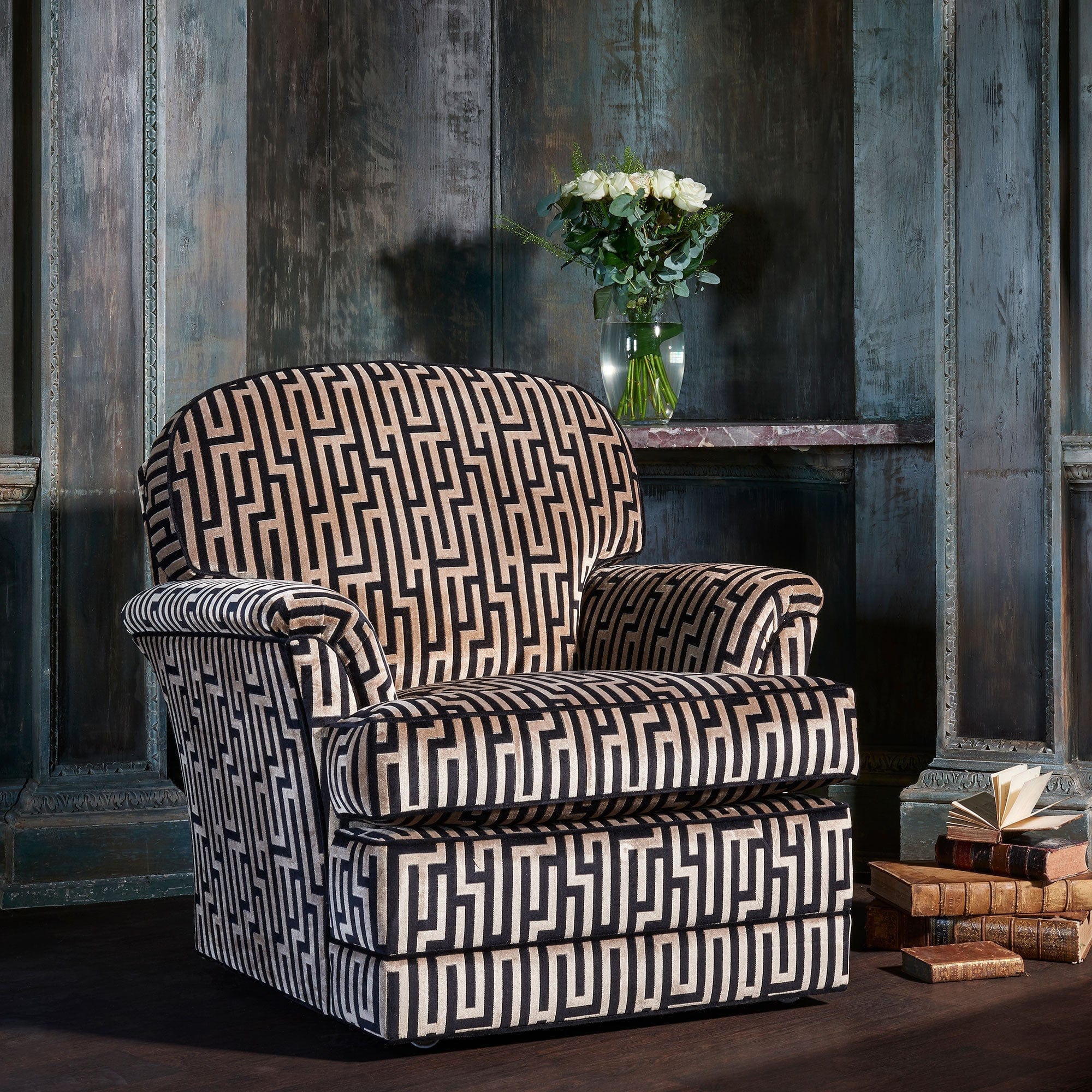 Standard Back Chair Hexagonal Back In Fabric Grade 9