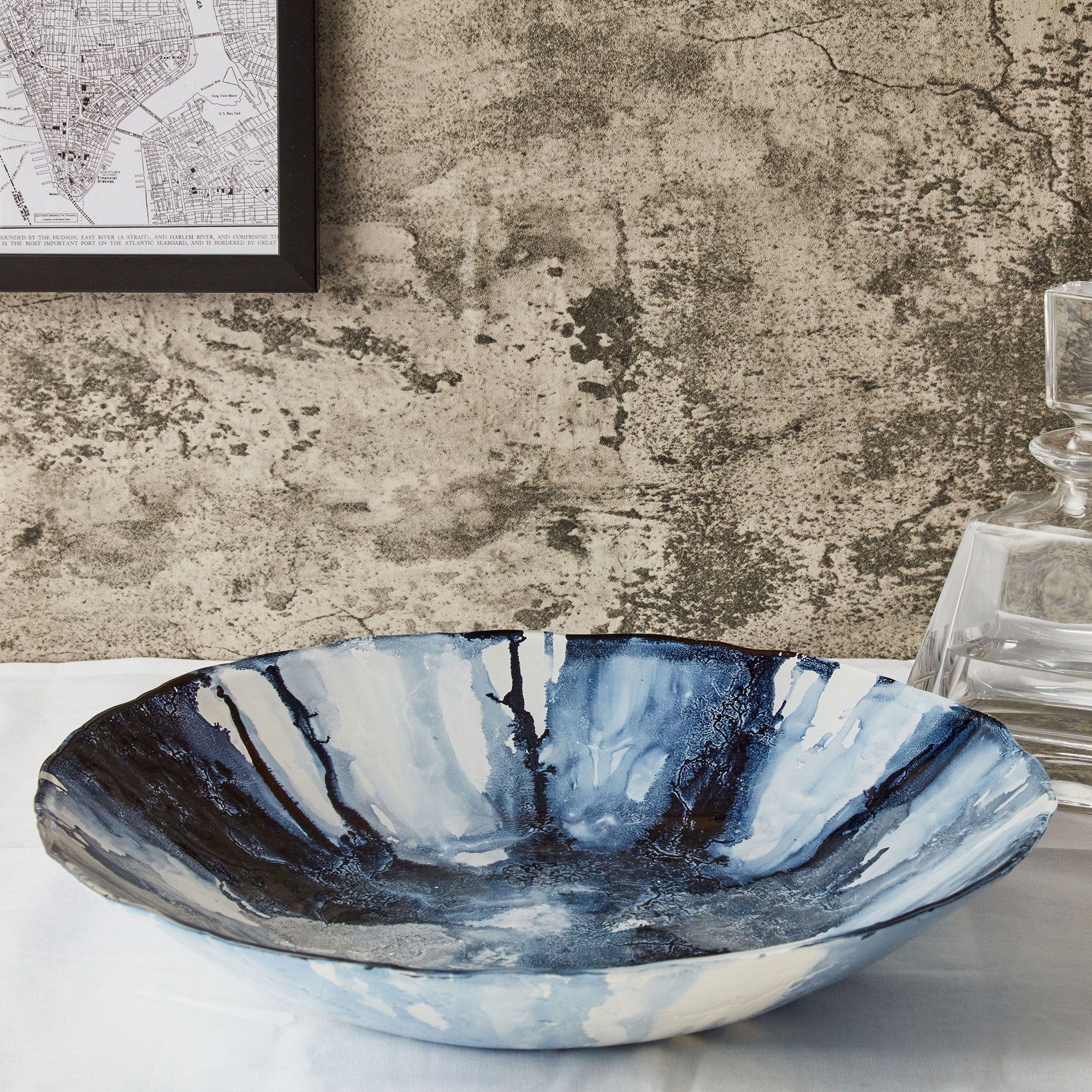 Abstract - Decorative Bowl, Blue