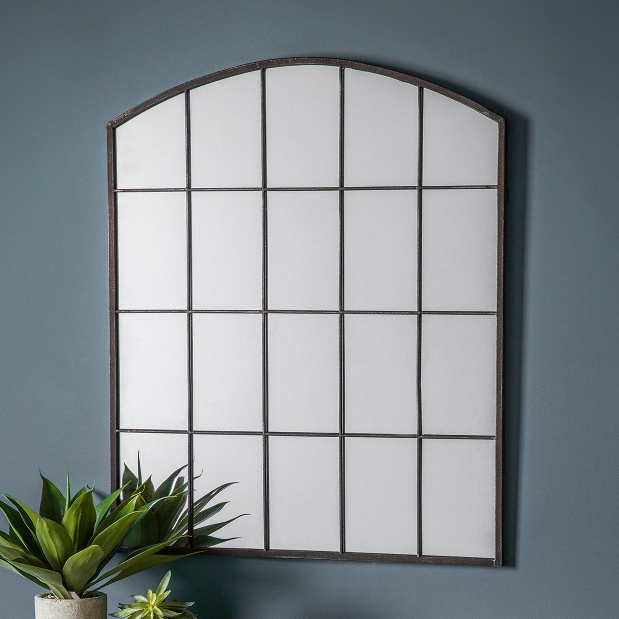 Kew Black - Window Wall Mirror
