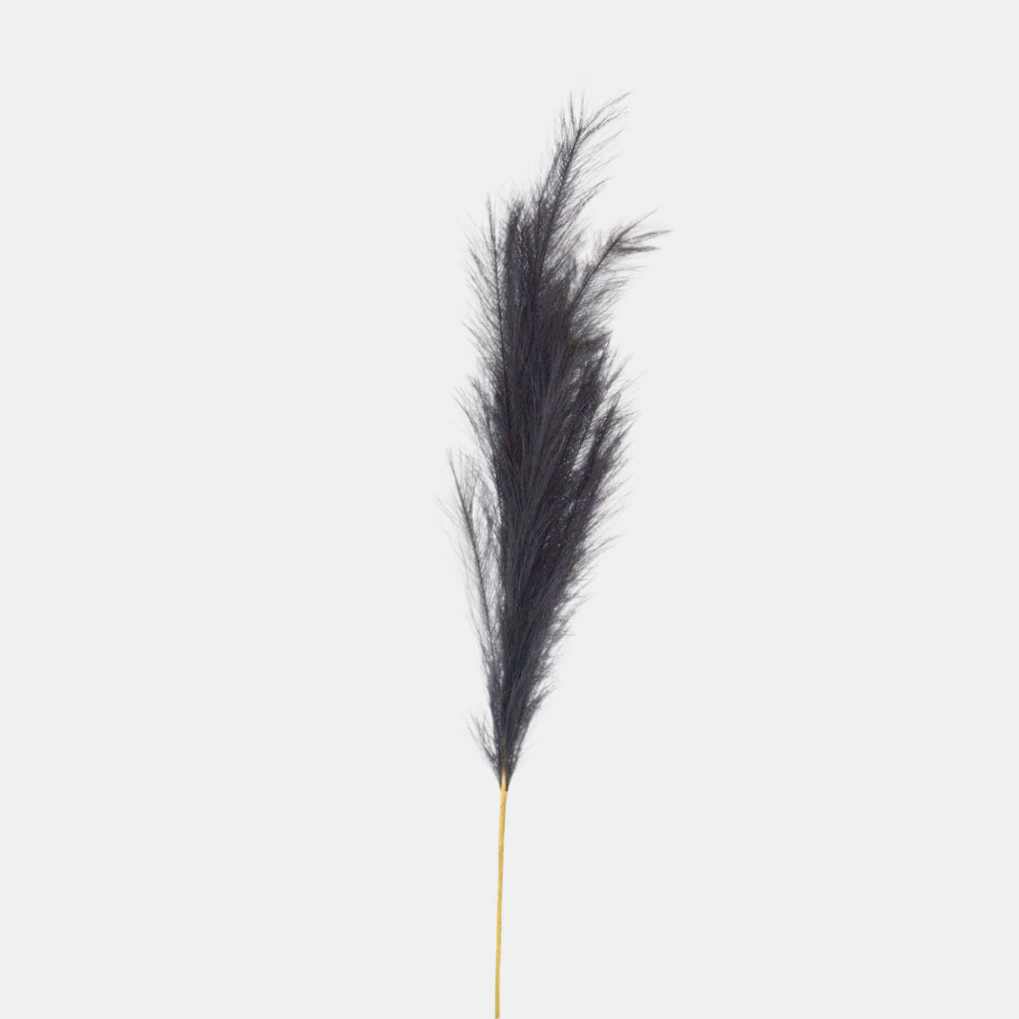 Faux Pampas Grass Stem Large Grey