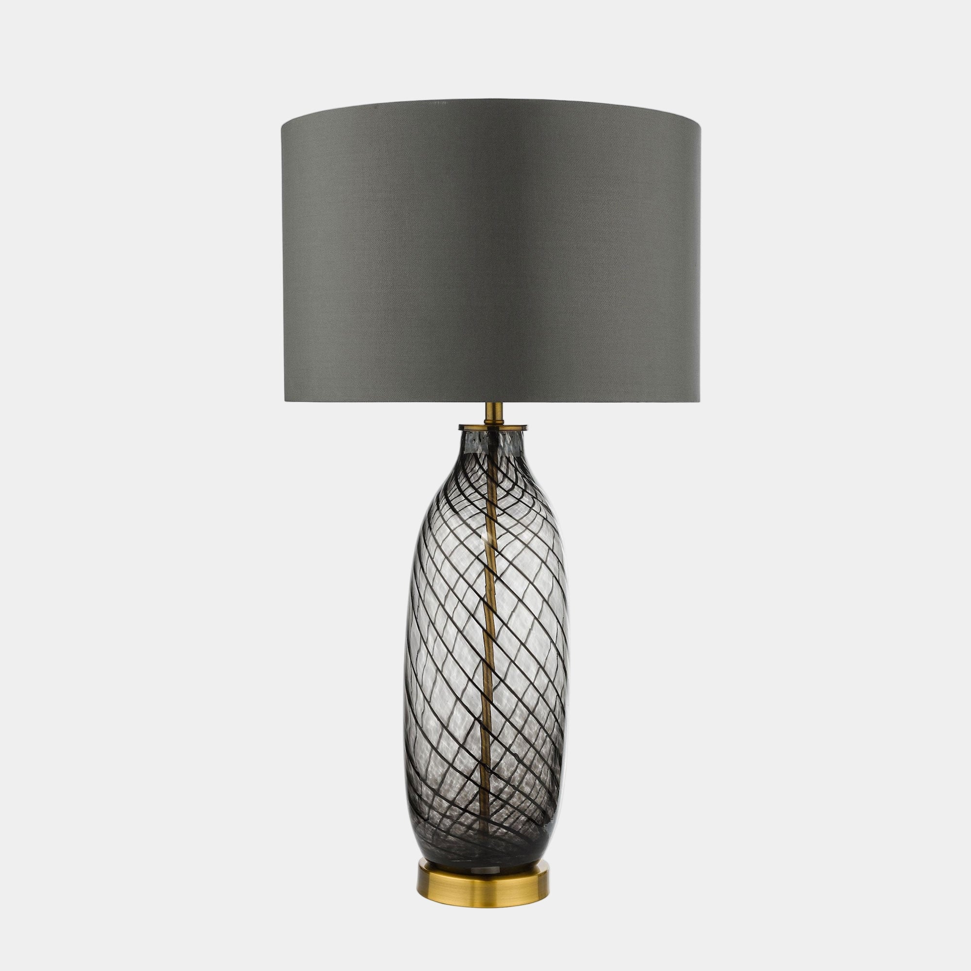 Uzra Smoke Glass Table Lamp