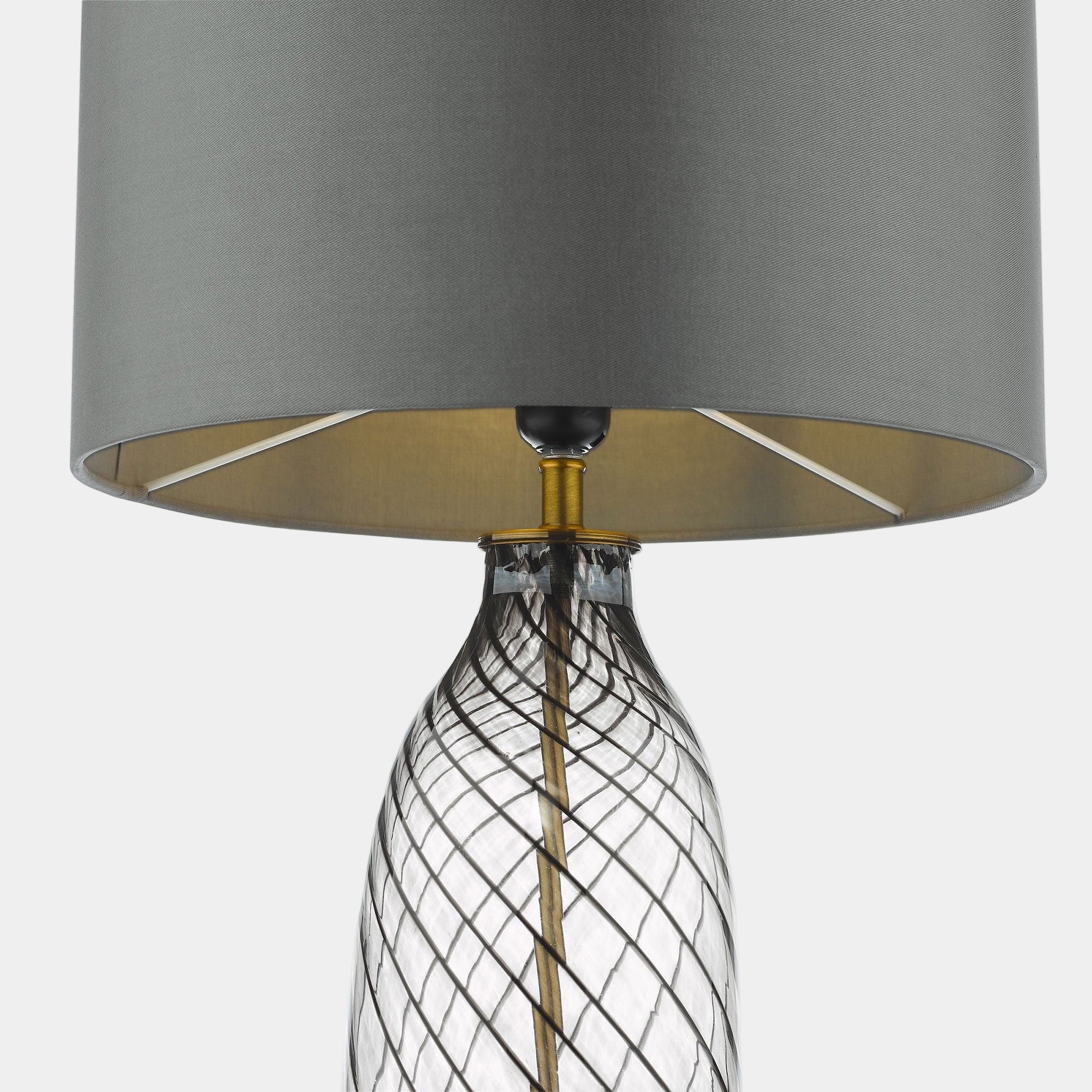 Uzra Smoke Glass Table Lamp