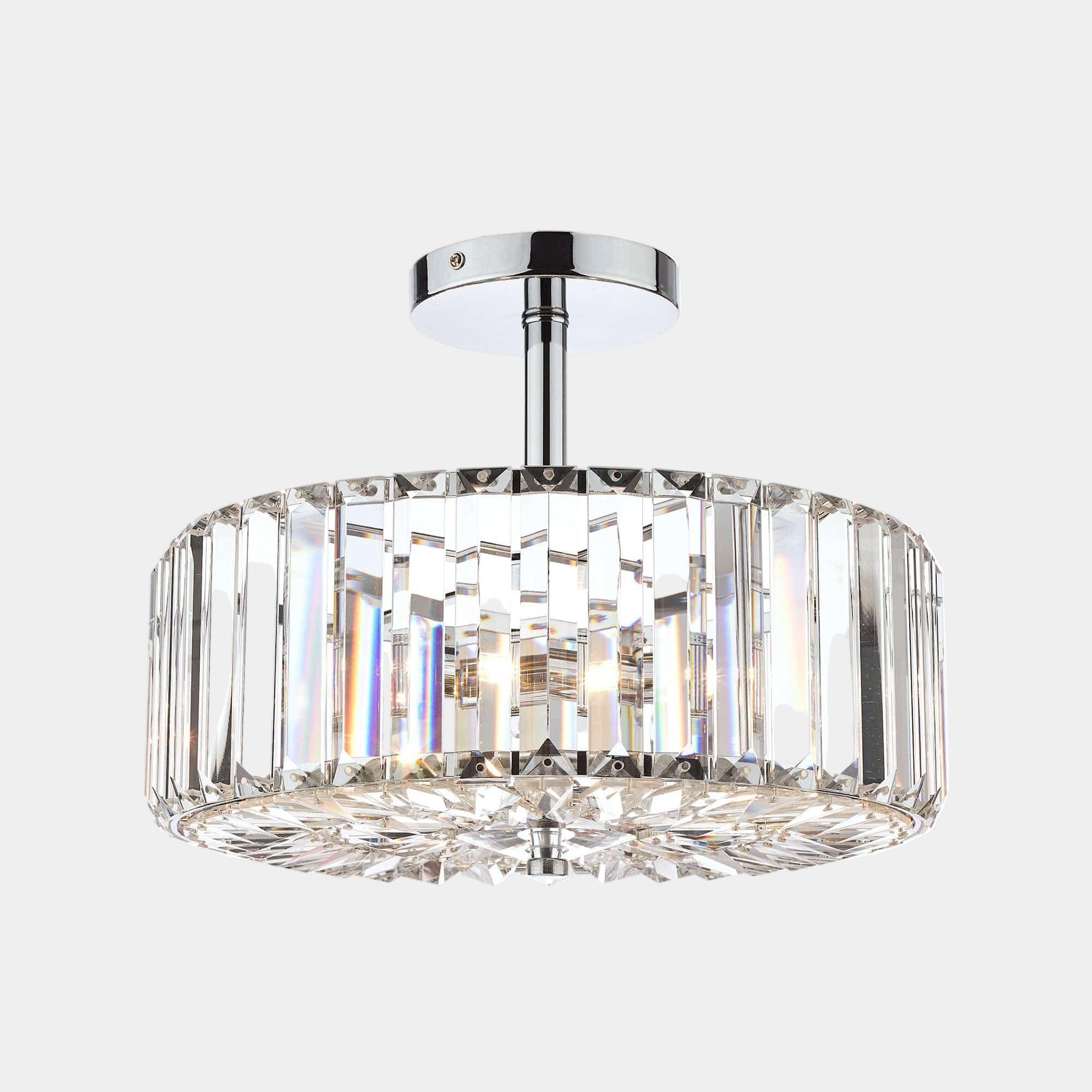 Laura Ashley - Fernhurst 3 Semi Flush Crystal