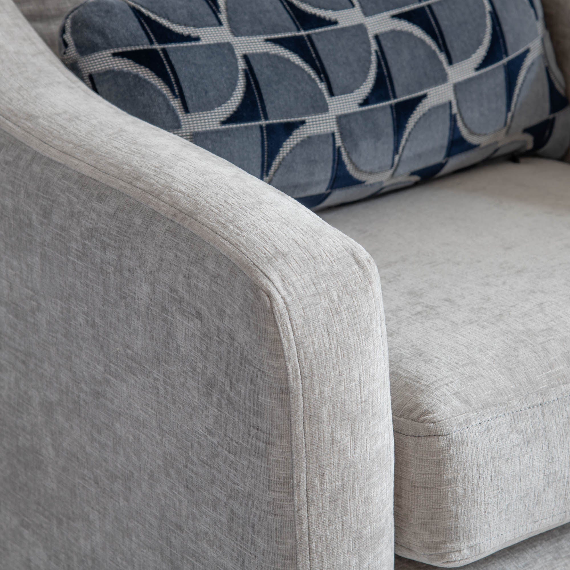 Accent Chair In Plain Fabric