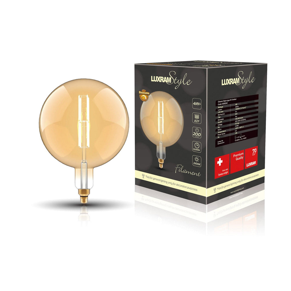 Palermo Decorative LED 4w Bulb ES Amber