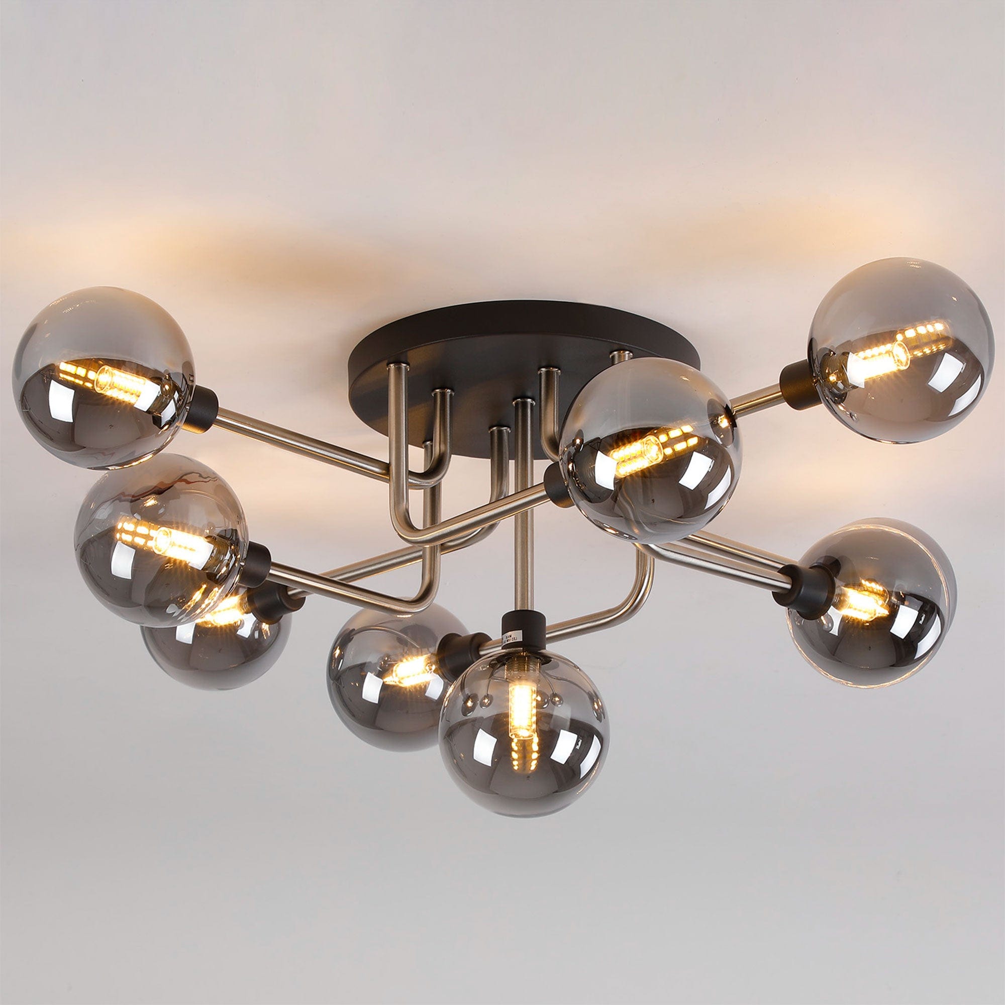 Hayle 9 Semi Flush Graphite Smoke