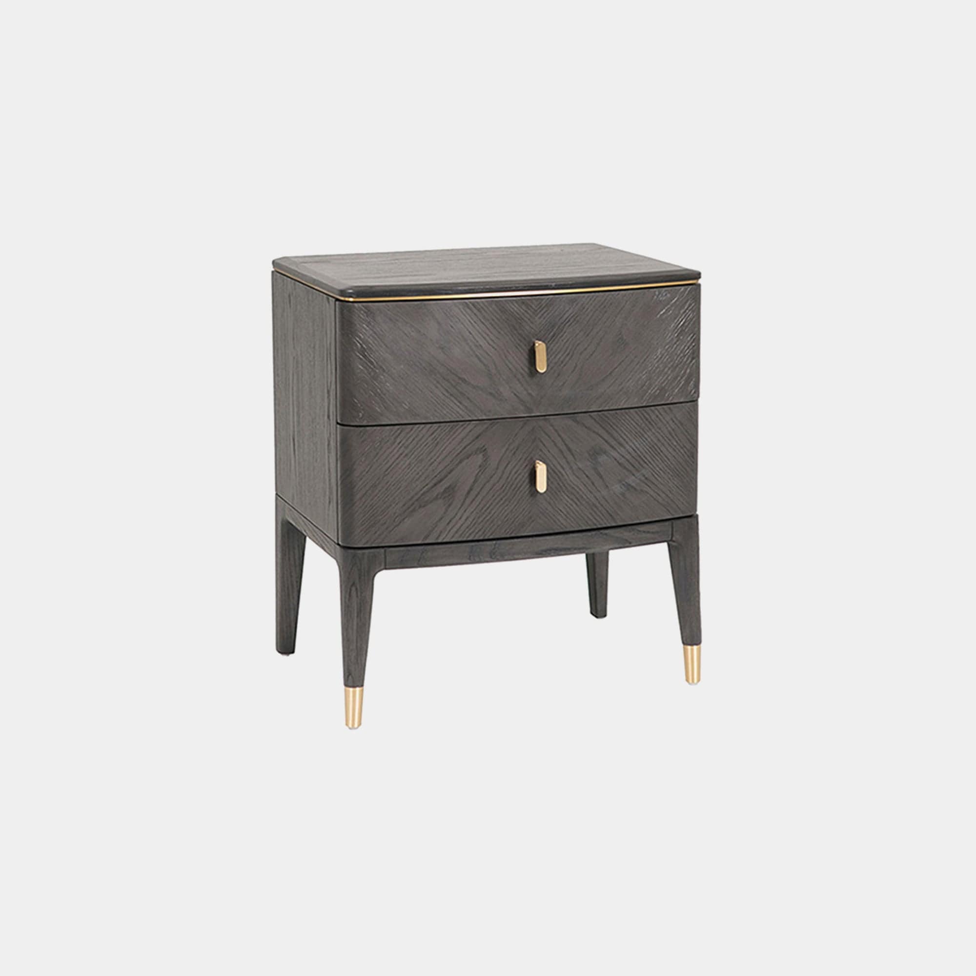 Dynasty - 2 Drawer Bedside Chest In Ebony Finish