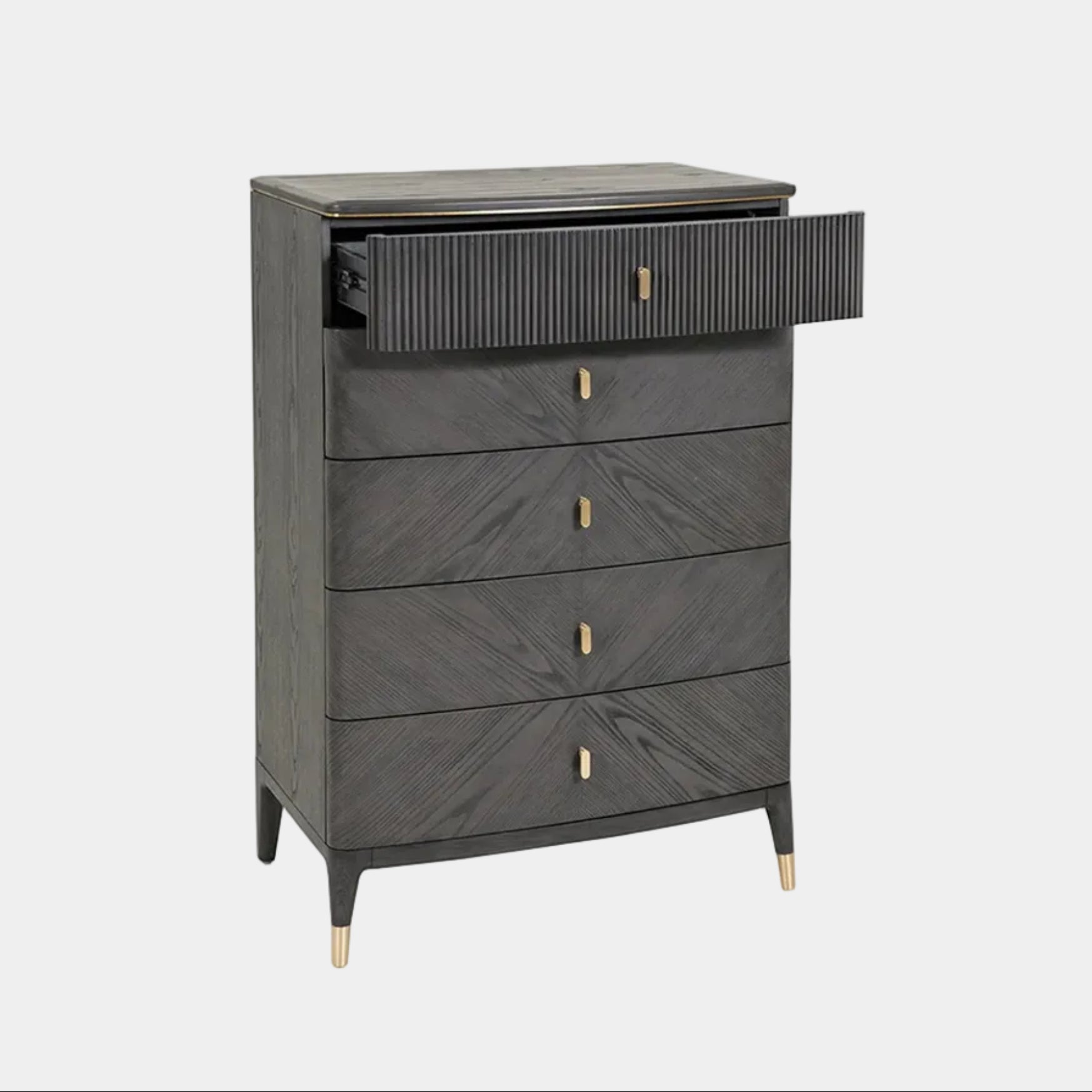 Dynasty Ebony - 5 Drawer Chest of Drawers
