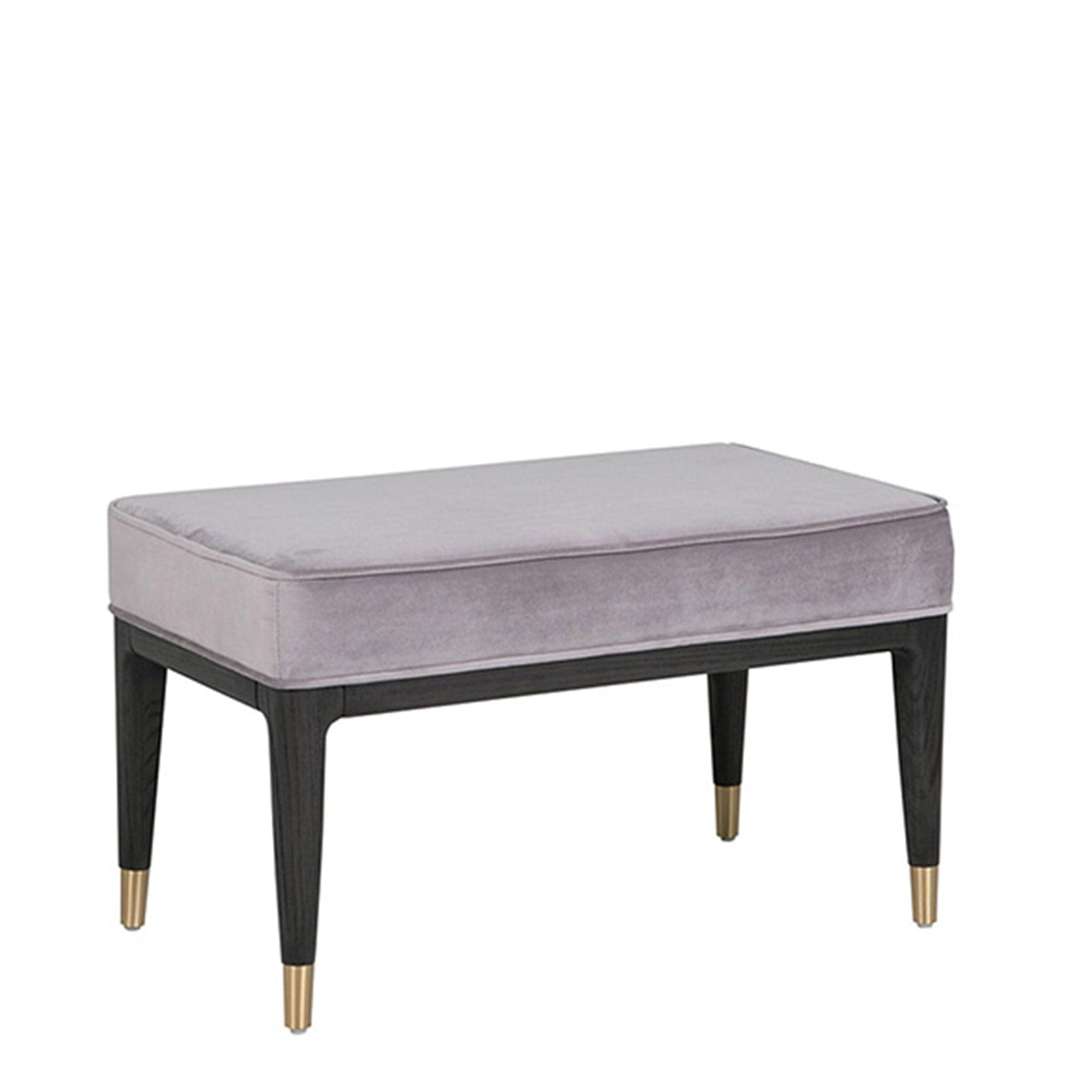 Dynasty - Dressing Stool In Ecru Velvet/Ebony Finish