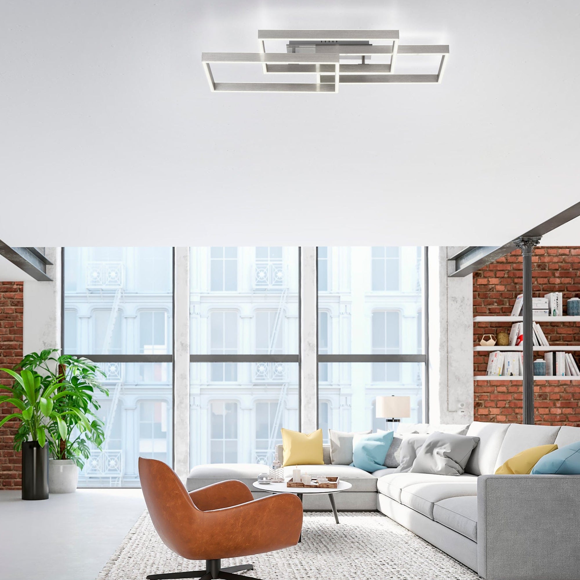 Hisconda Silver - Ceiling Light, Rectangluar