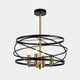 Oliver Pendant 4 Light Black/Satin Gold Finish
