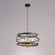 Oliver Pendant 4 Light Black/Satin Gold Finish