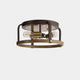 Sven 3 Flush Antique Bronze/Brown Oxide/Oak Finish
