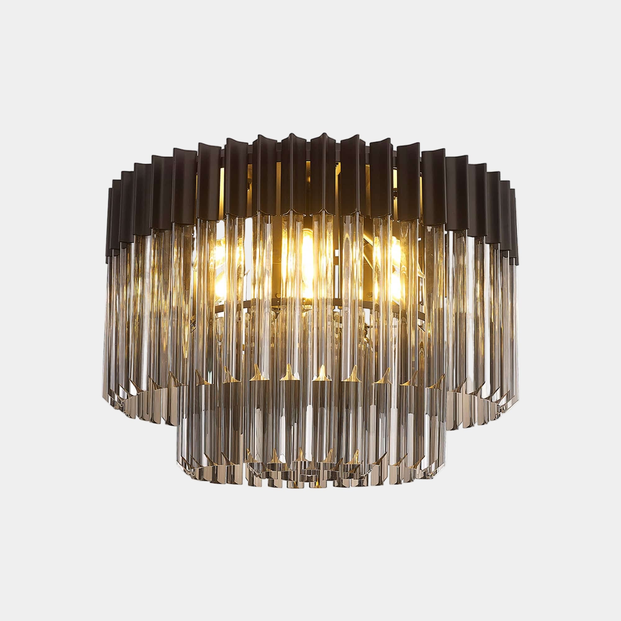Avadi Round, Flush Matt Black/Smoked