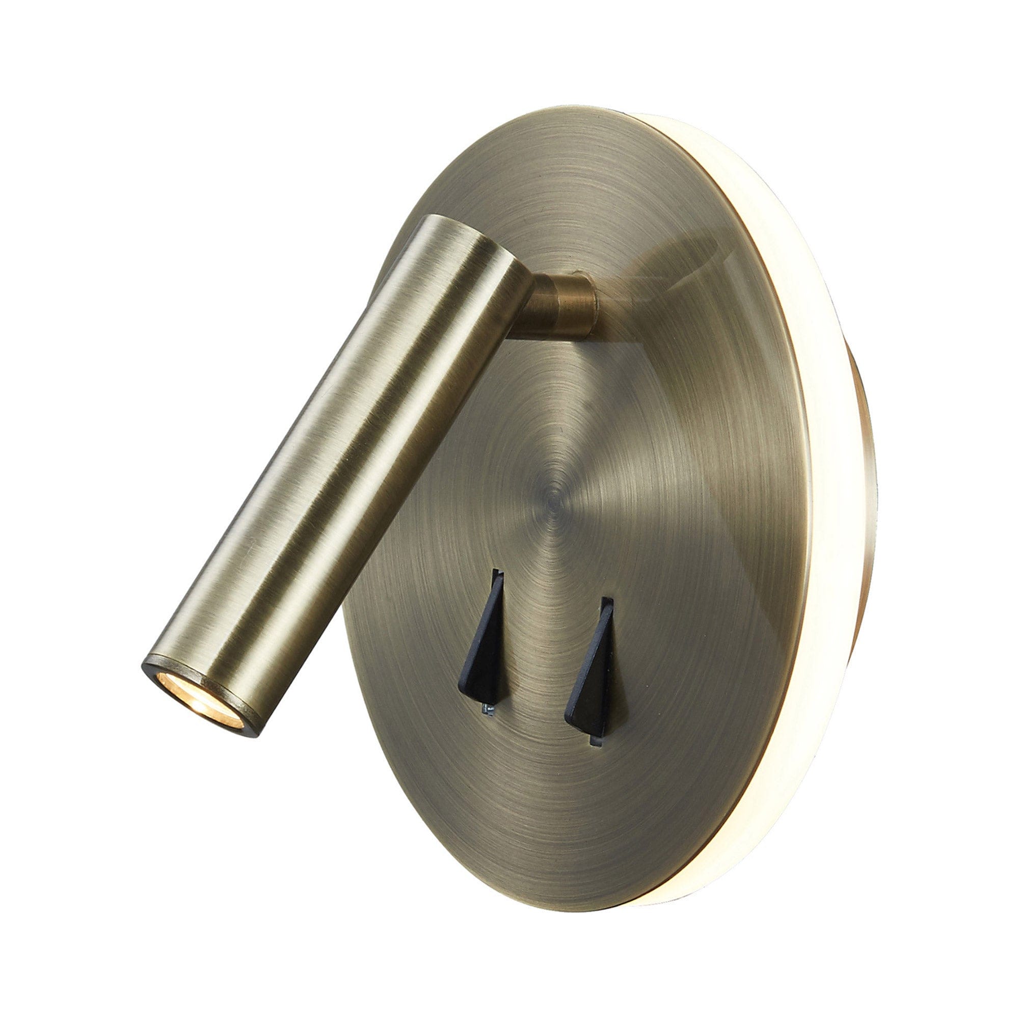 Ruby Round Wall Light LED Antique Brass Finish