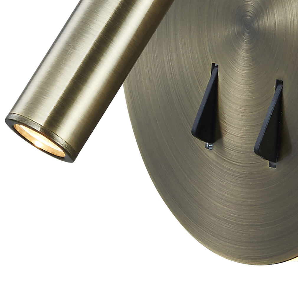 Ruby Round Wall Light LED Antique Brass Finish