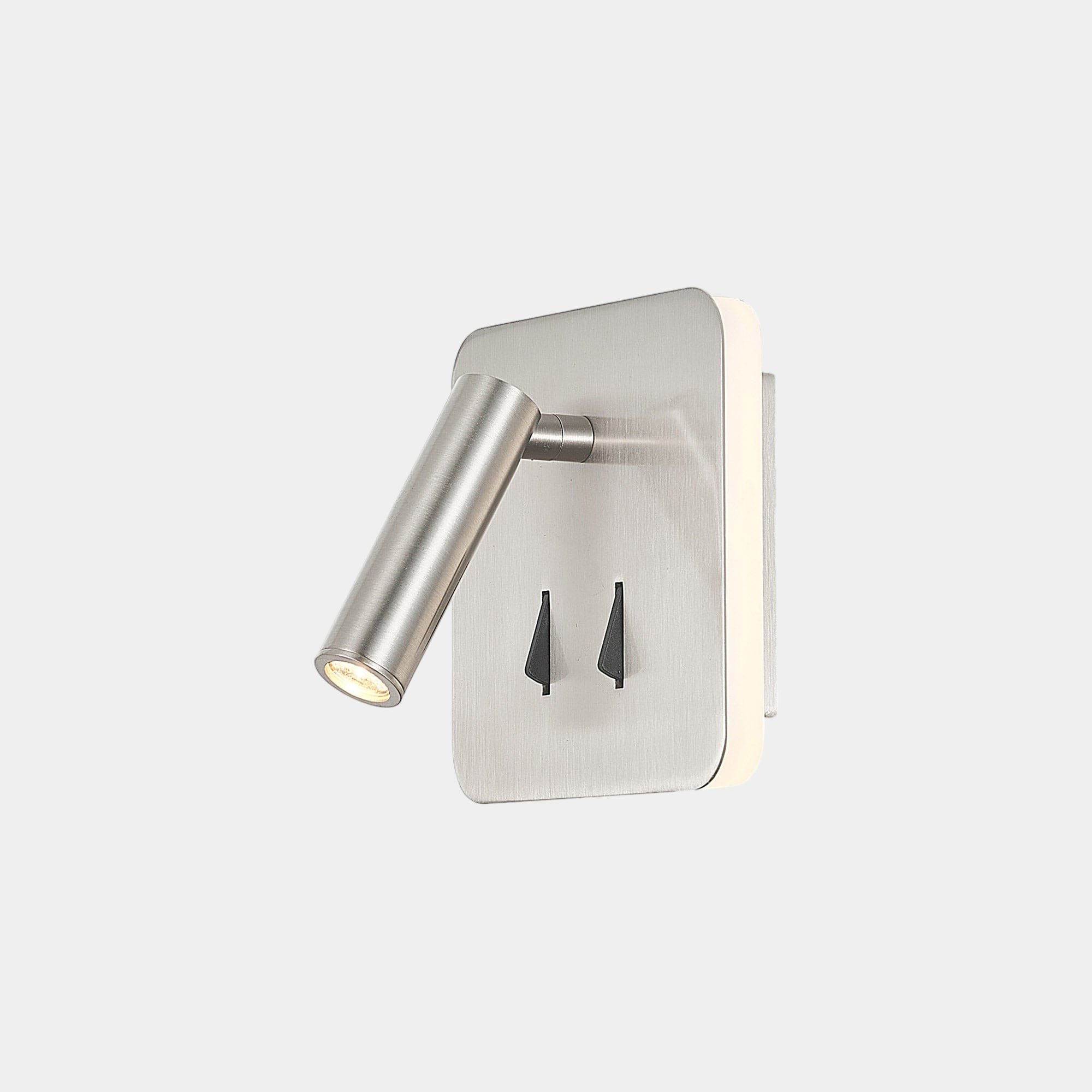 Ruby Square Wall Light LED Satin Nickel Finish