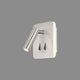 Ruby Square Wall Light LED Satin Nickel Finish