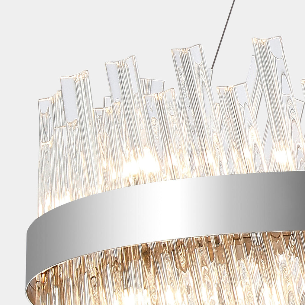 Sofia Round Pendant 18 Light Polished Nickel/Clear Finish