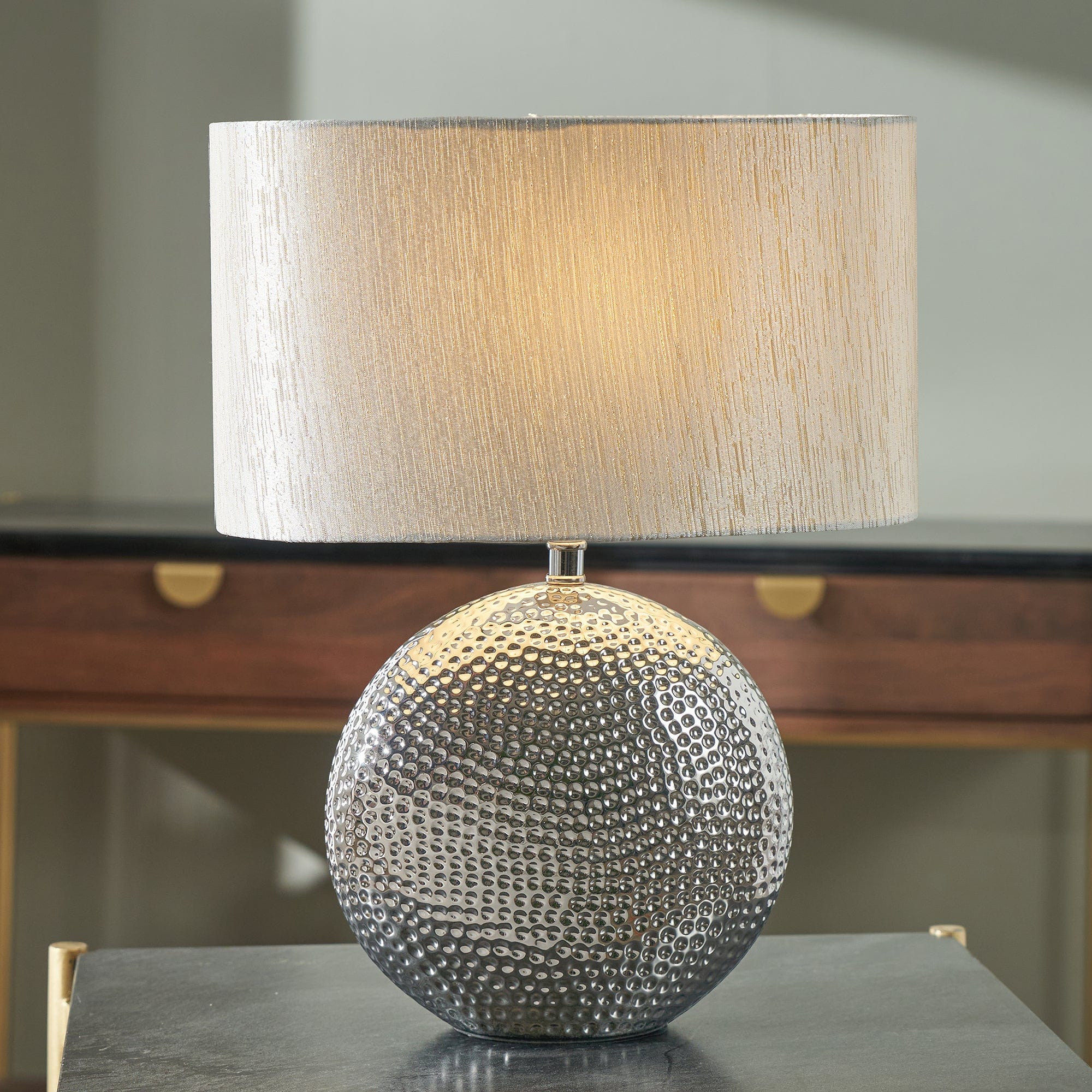Selena Table Lamp Silver Dot