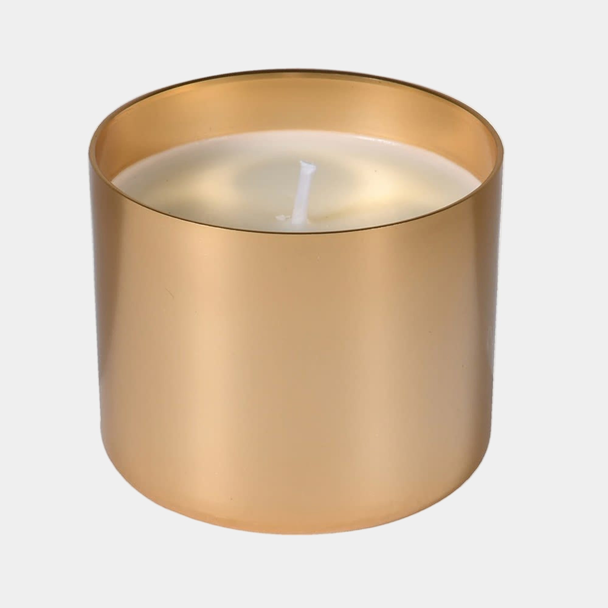 White Sandalwood Gold Candles Set of 3 (DR)