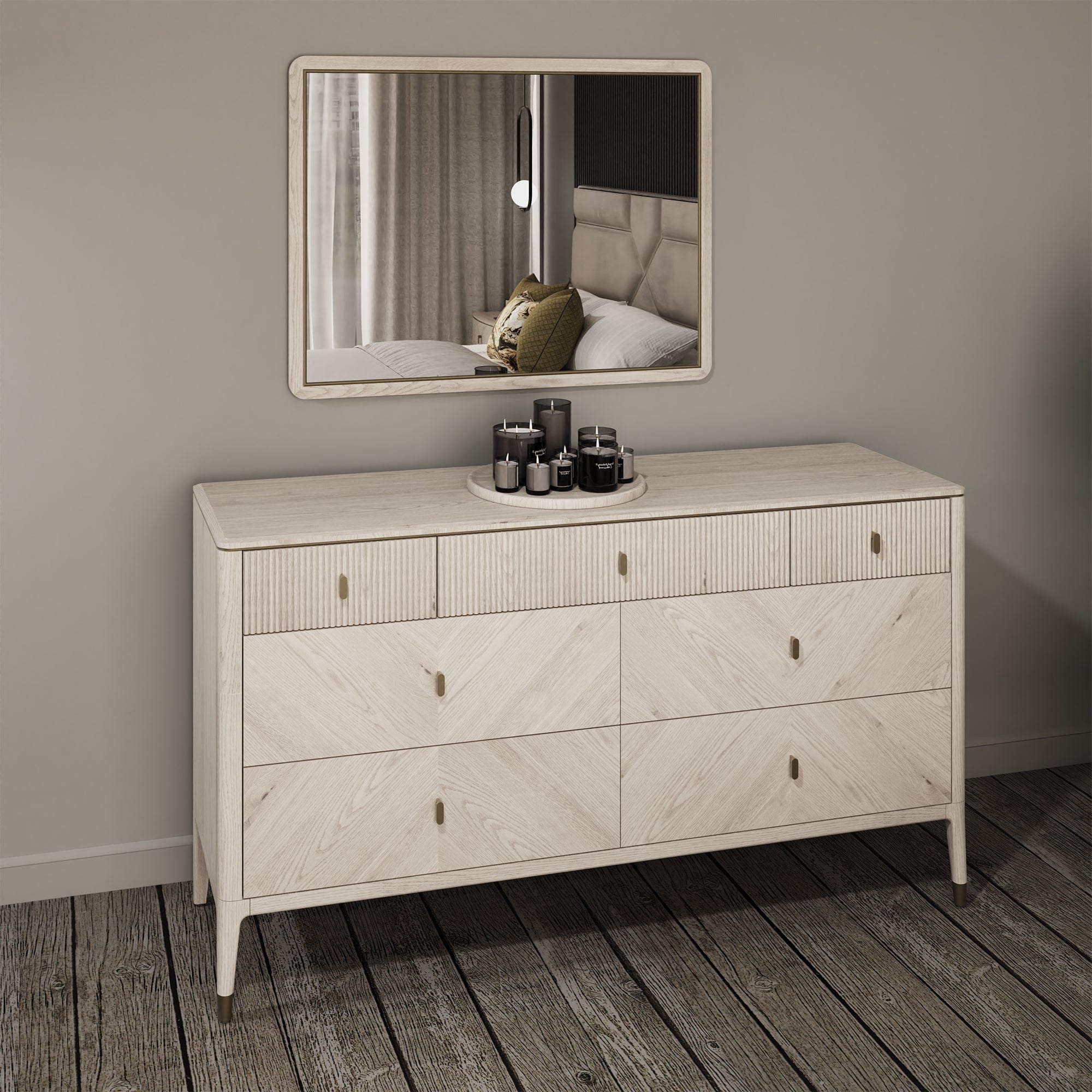Dynasty Stone - 7 Drawer Chest of Drawers