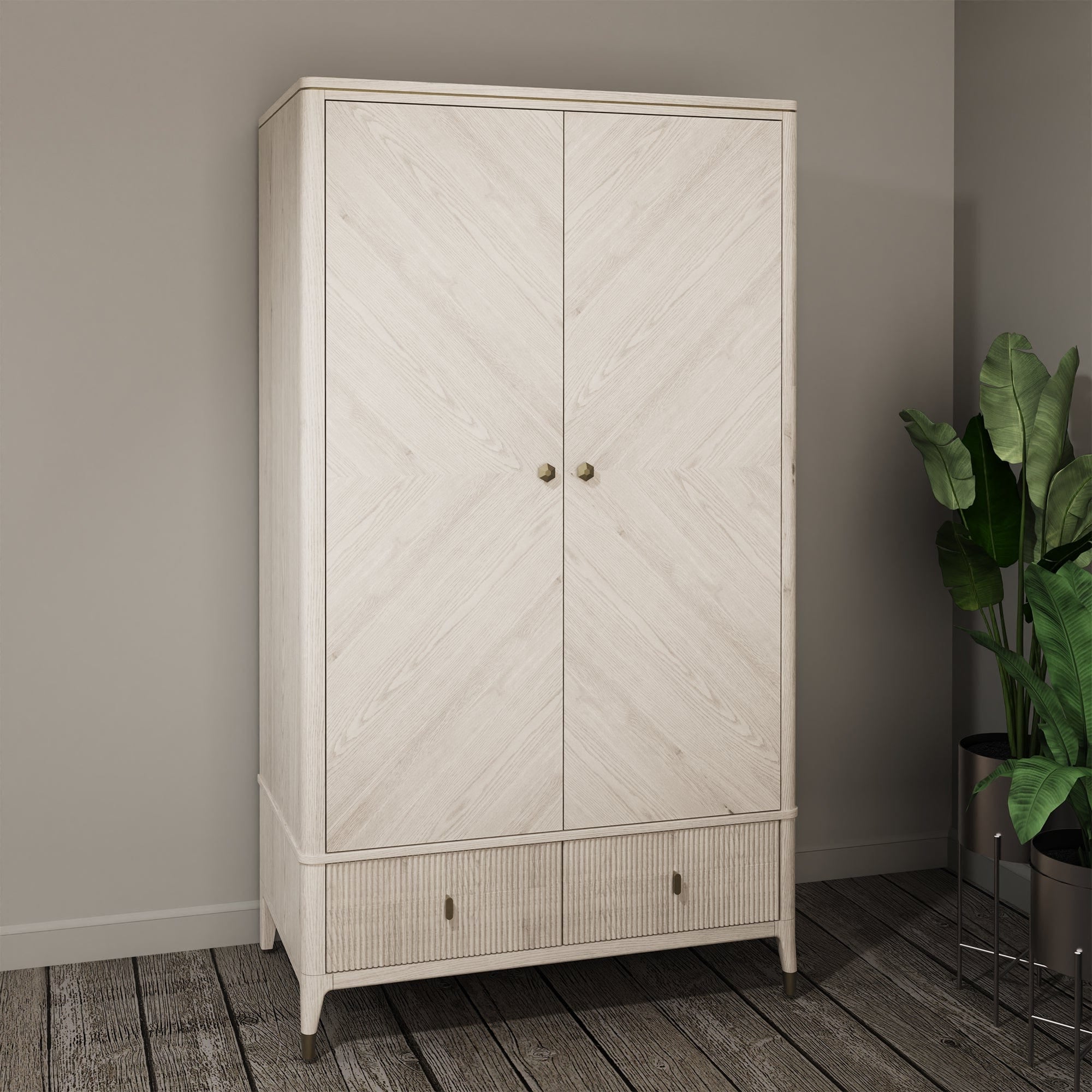 Dynasty Stone - Wardrobe With Drawers