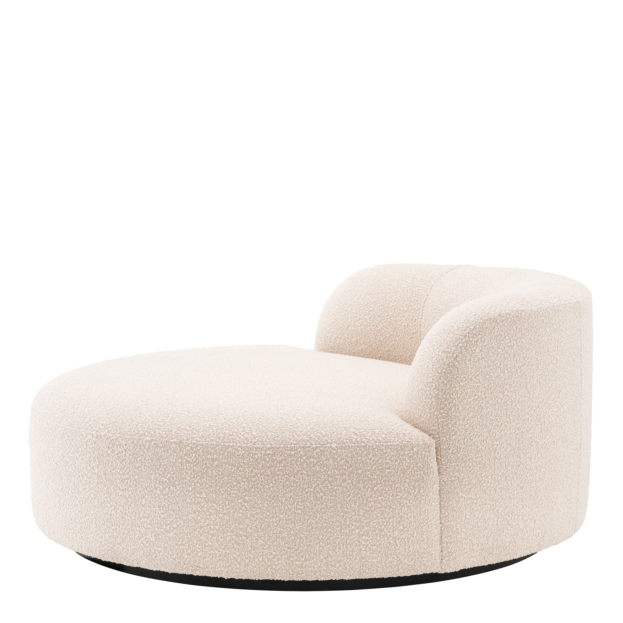 Round Sofa In Boucle Cream