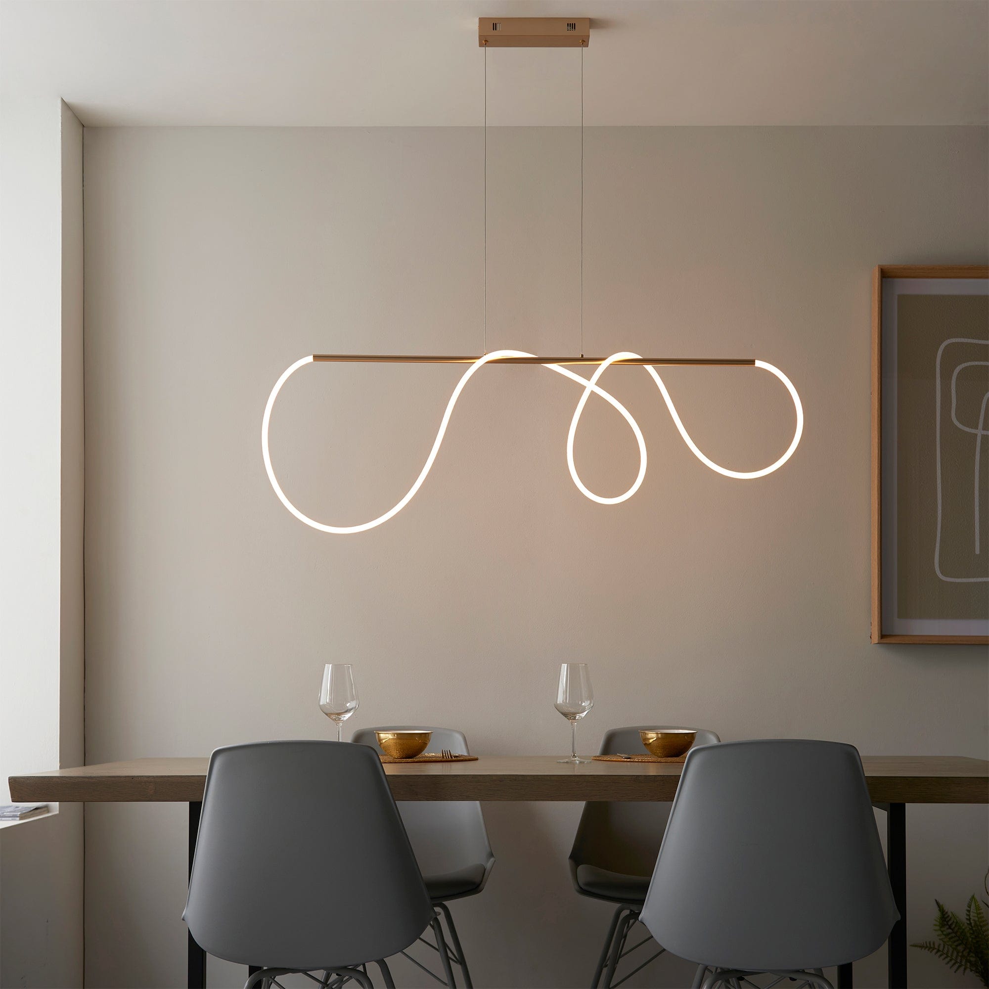 Leighton - Gold Linear LED Bar Pendant