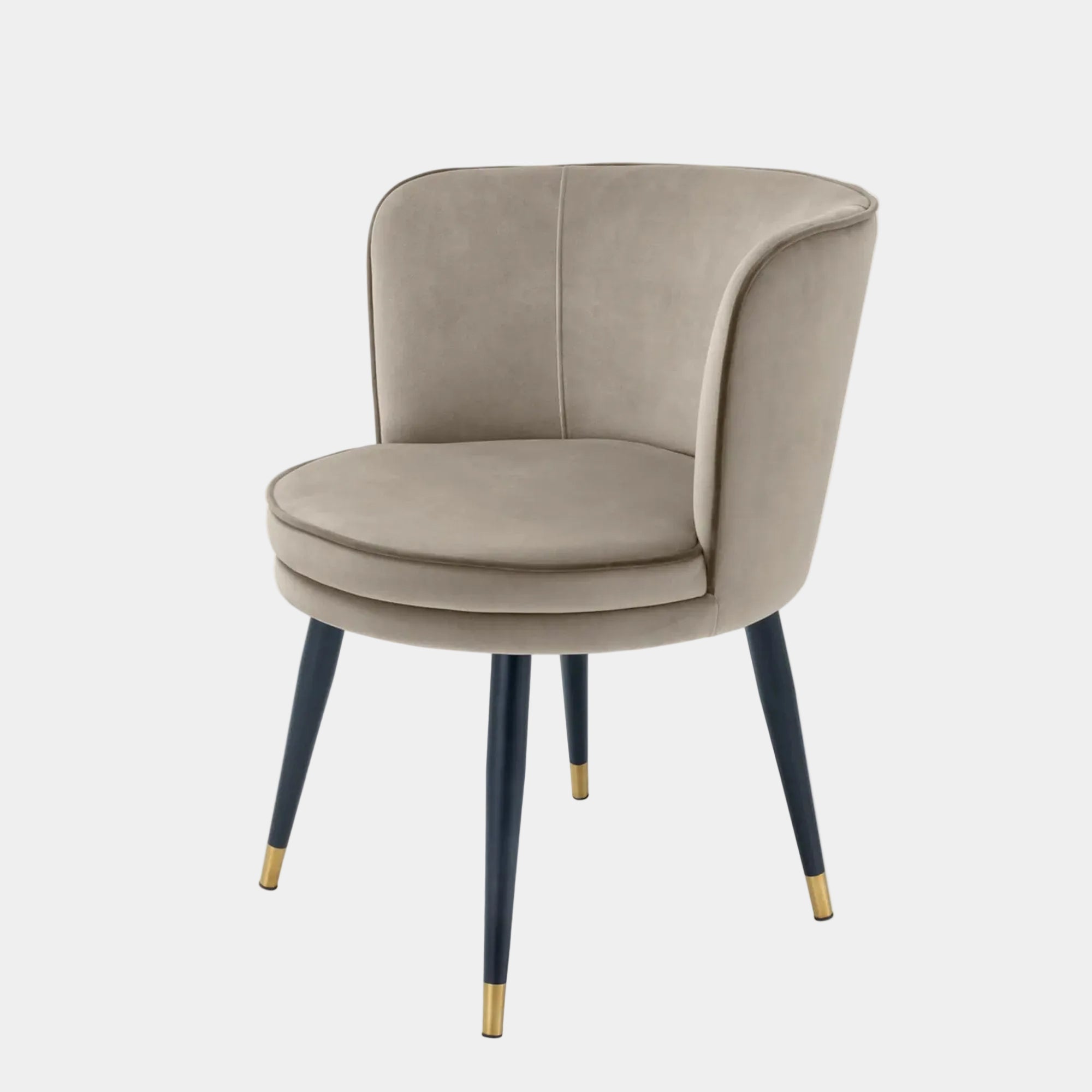 Eichholtz Grenada - Swivel Dining Chair, Greige Velvet