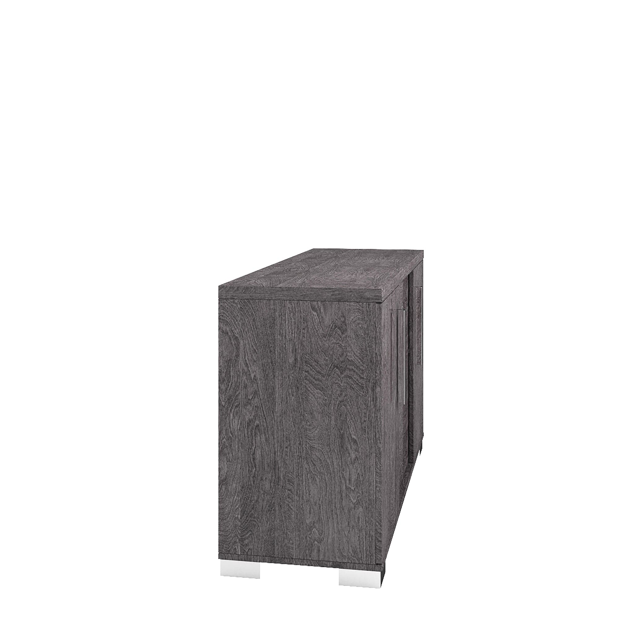 3 Door Buffet Central Sliding Door In Grey Birch