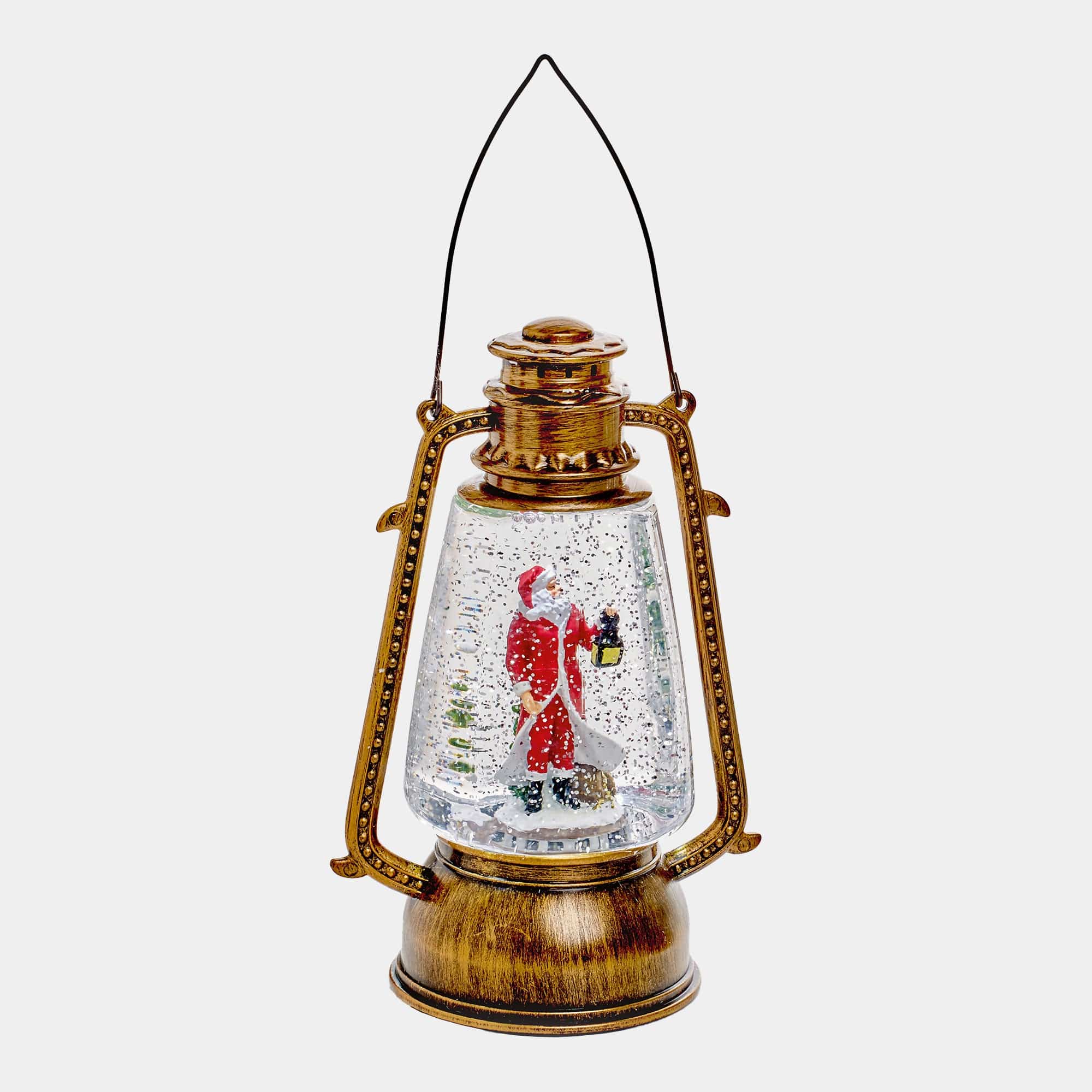 Santa - Hurricane Lantern Water Spinner