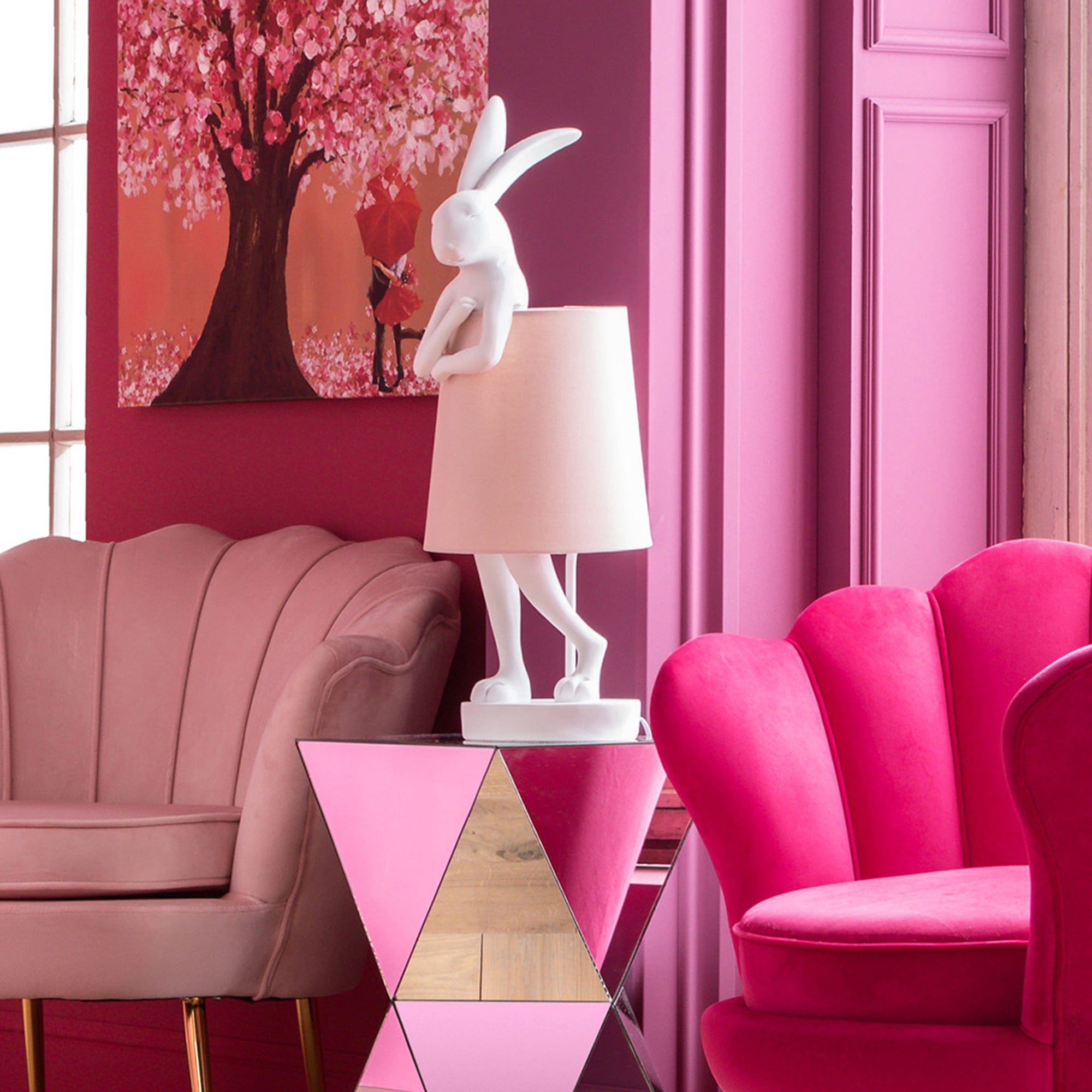 Shy Bunny - White Table Lamp