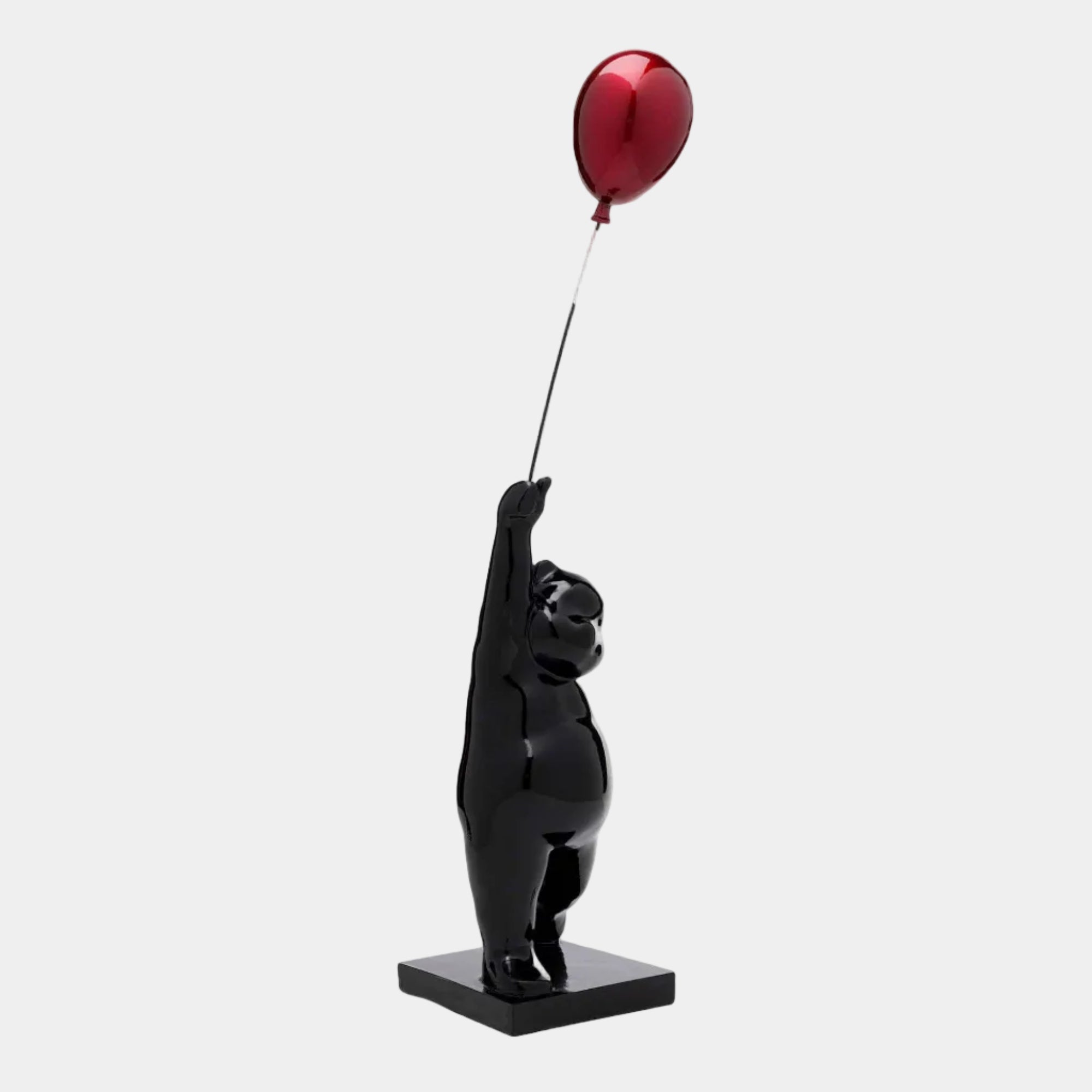 Bear with Balloon - Black Ornament