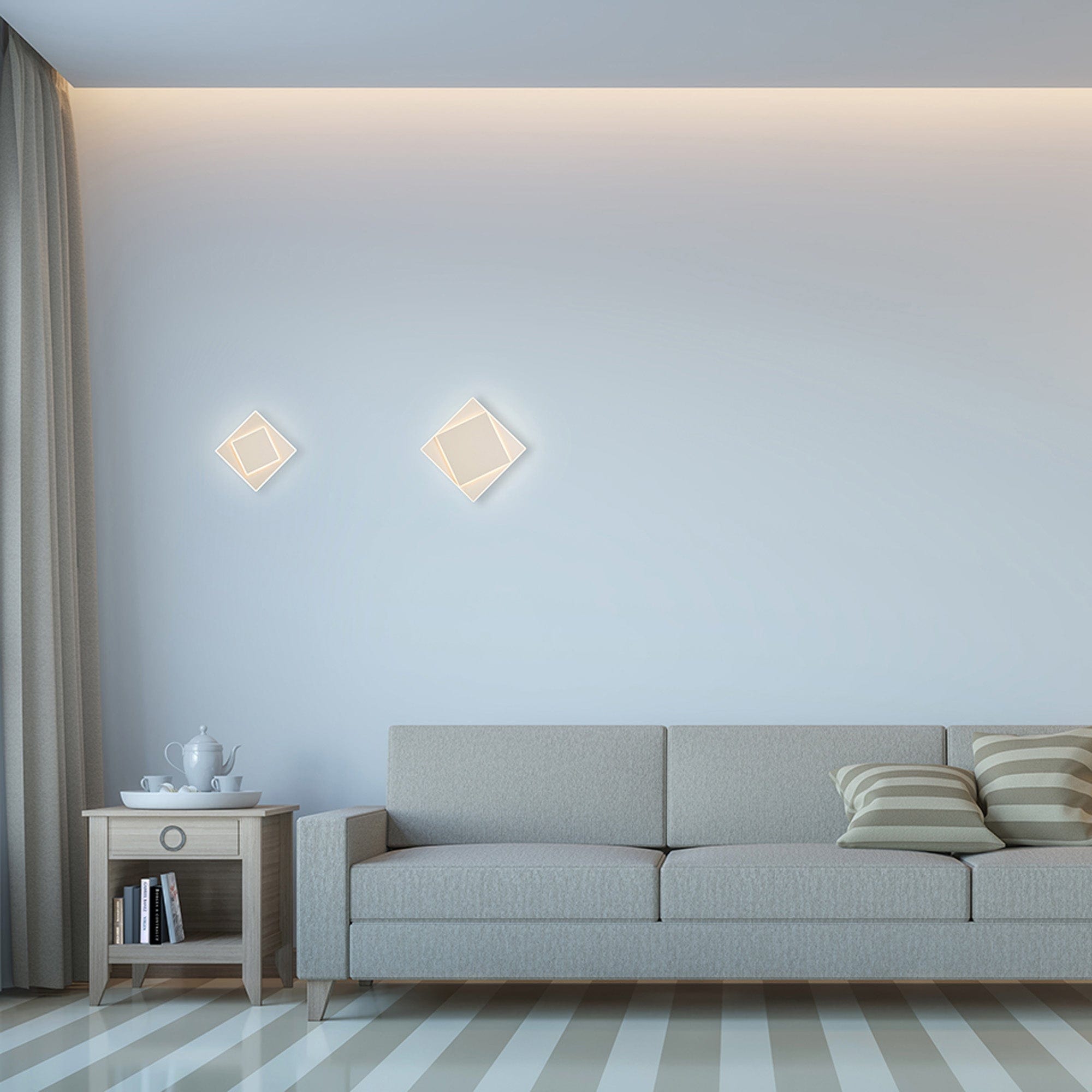 Dalla - White Square Wall Light