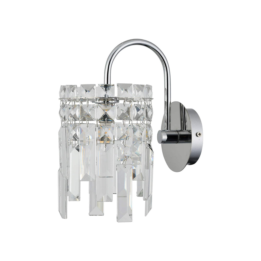 Andrina Silver Crystal Wall Light