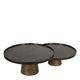 Carmel - Set of 2 Iron Coffee Tables In Rustic Antique Gold