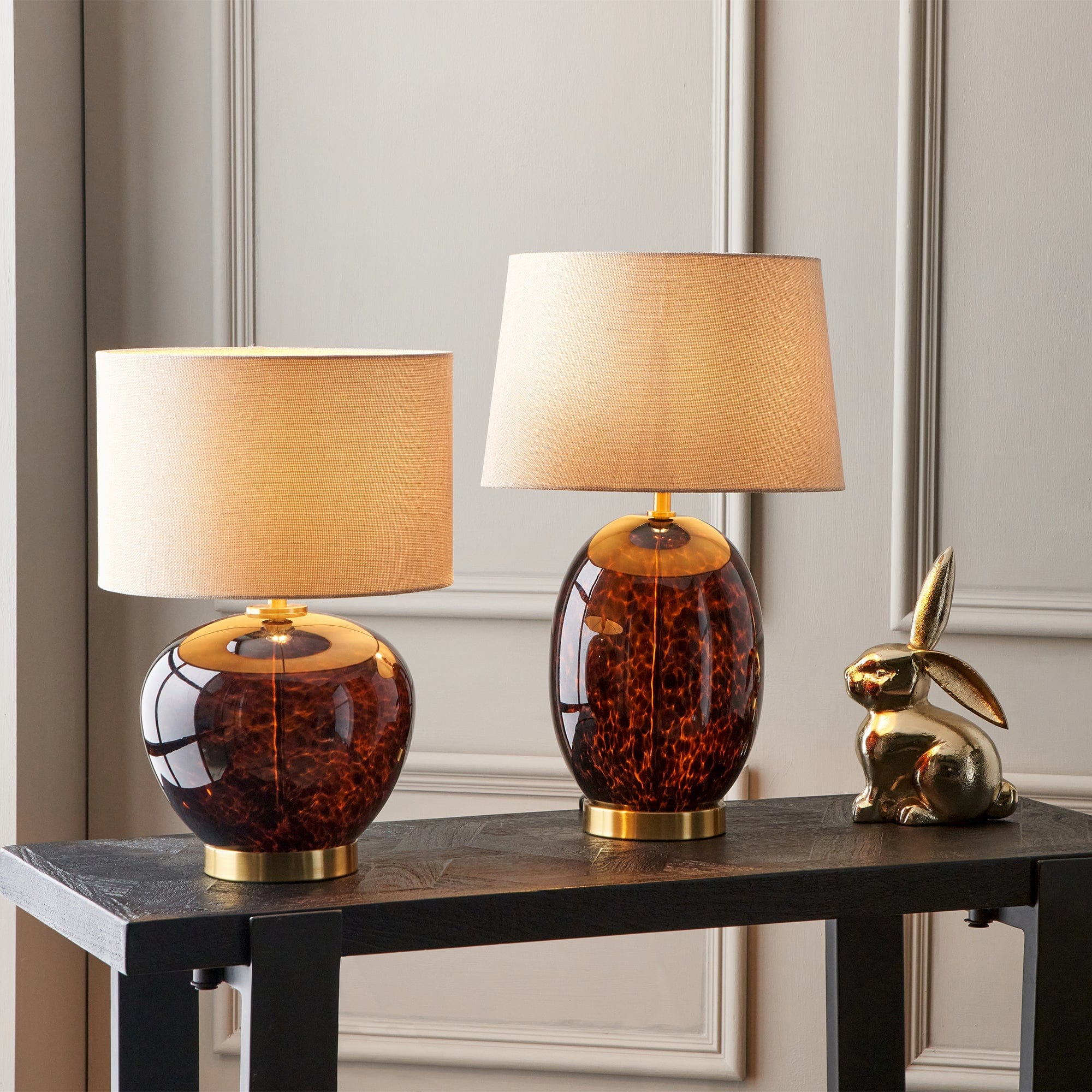 Lamya Tortoiseshell - Table Lamp, Oval