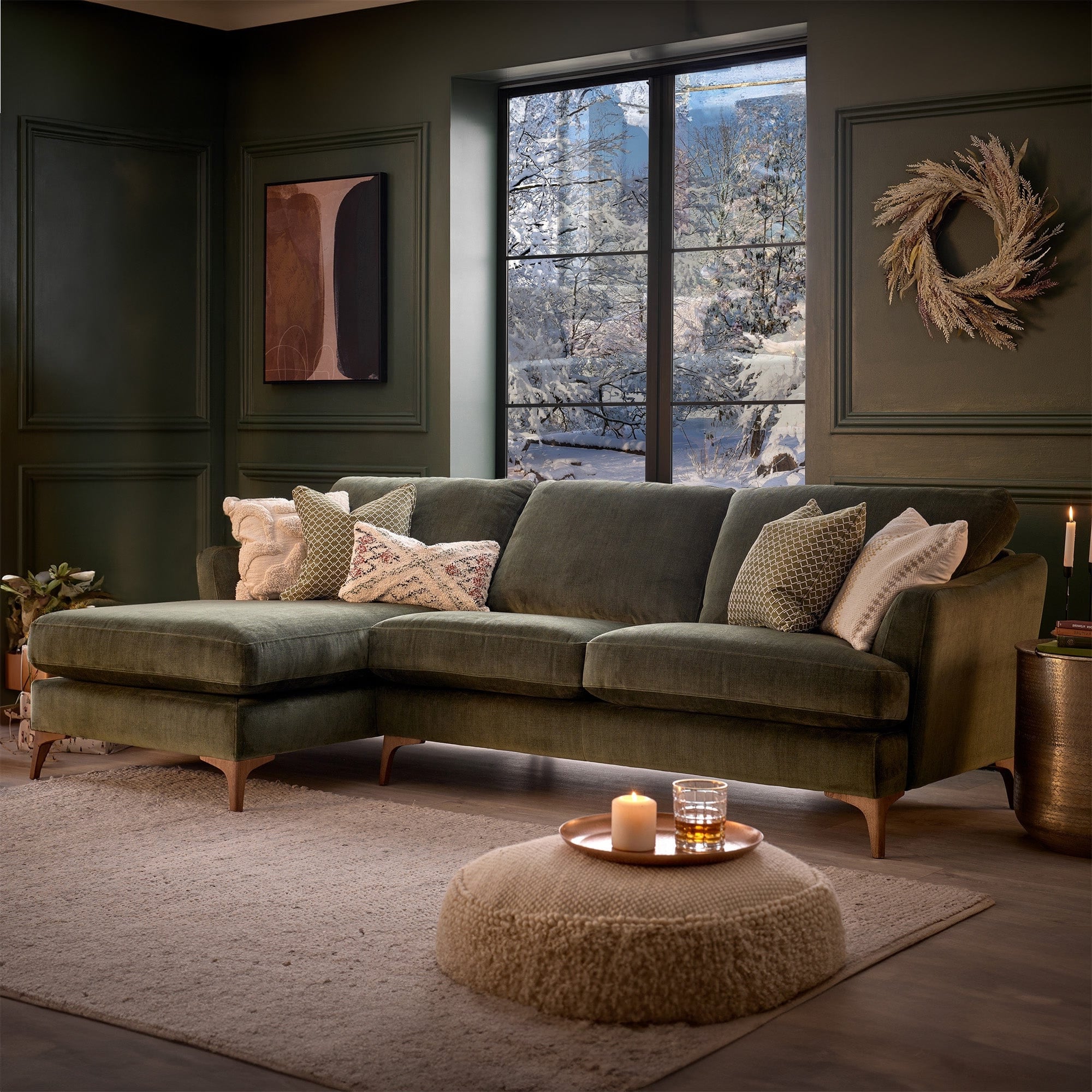 Mason - Small LHF Chaise Sofa, Fabric