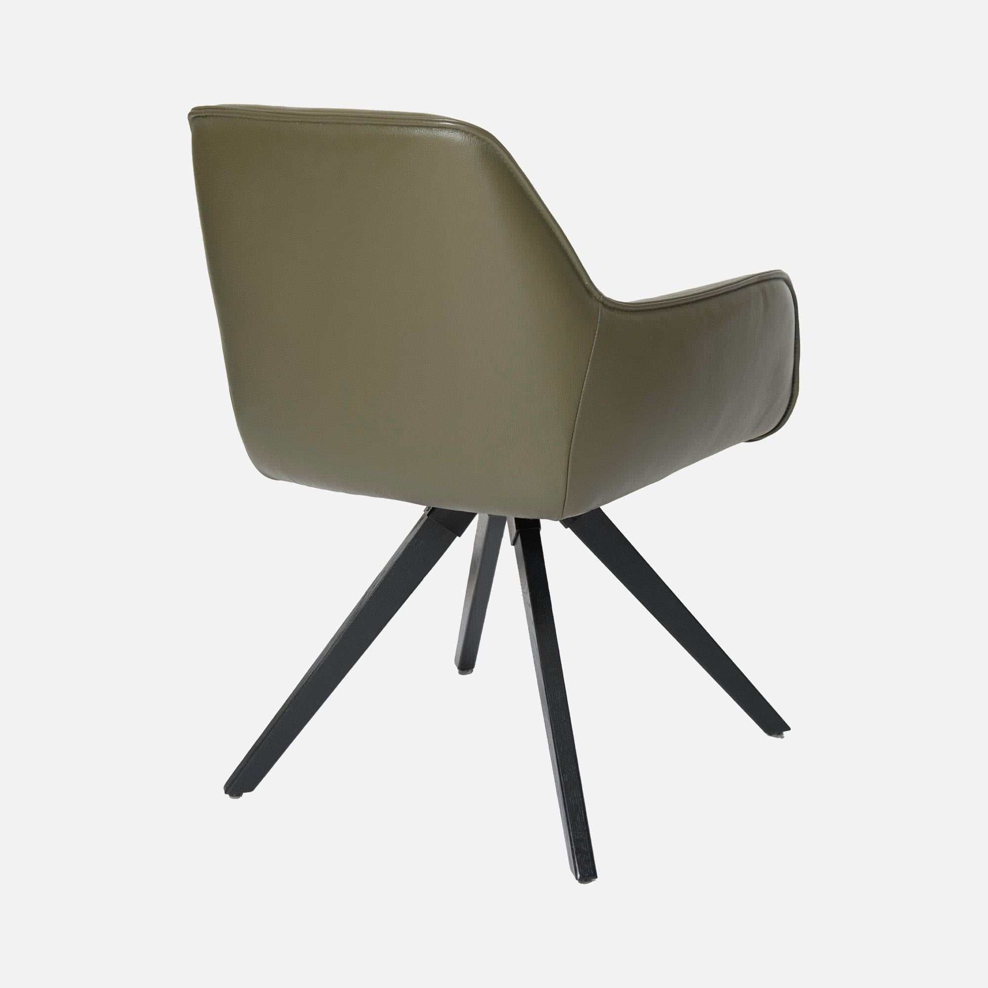 Elara - Swivel Dining Chair, Leather
