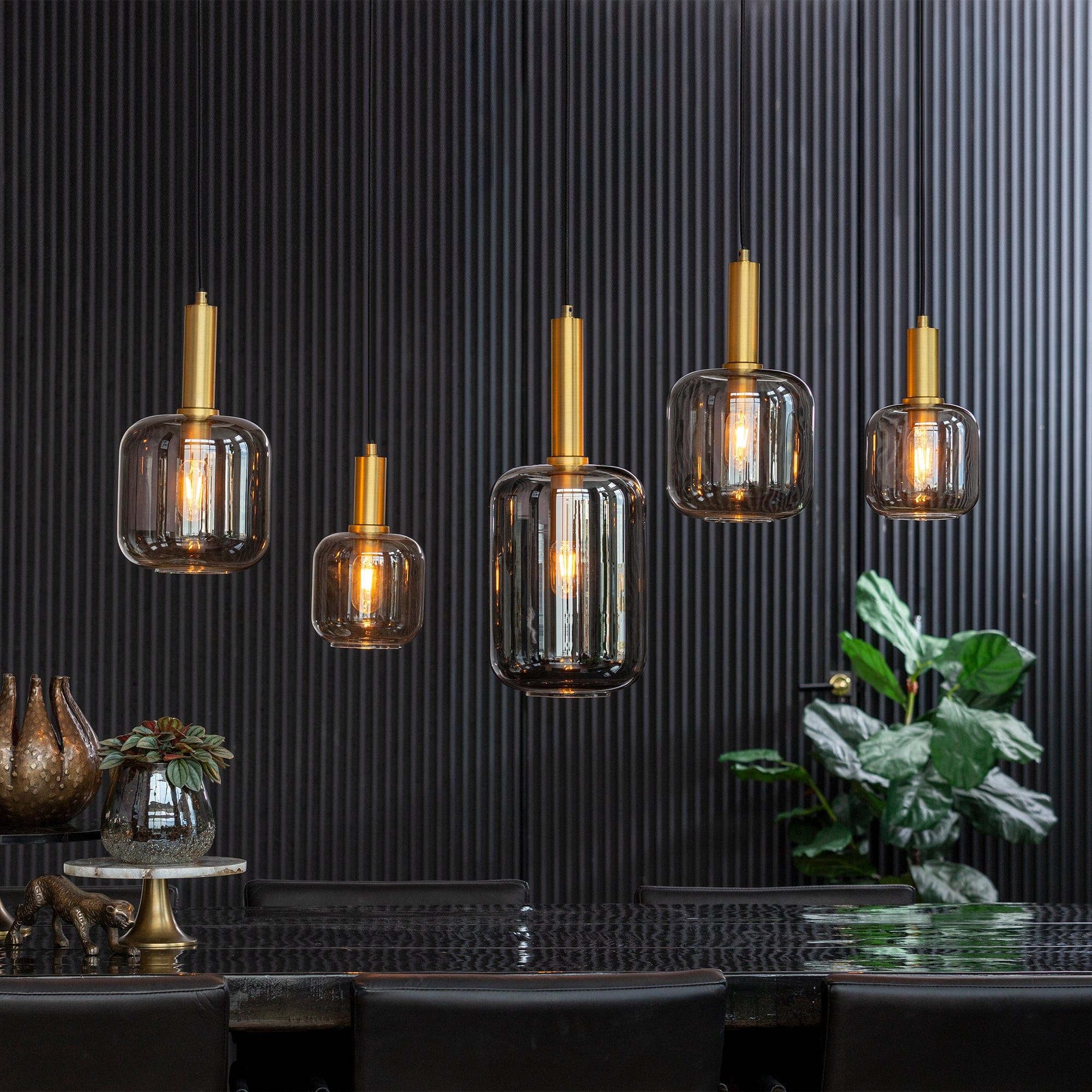 Leara Black & Gold - Pendant Ceiling Light