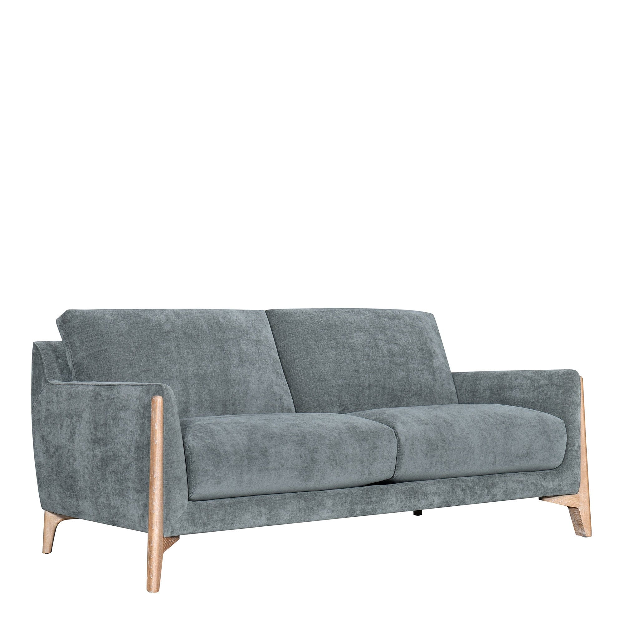 3 Seat Sofa (2 Cushions) In Fabric Grade BSF30 With Weathered Birch Leg