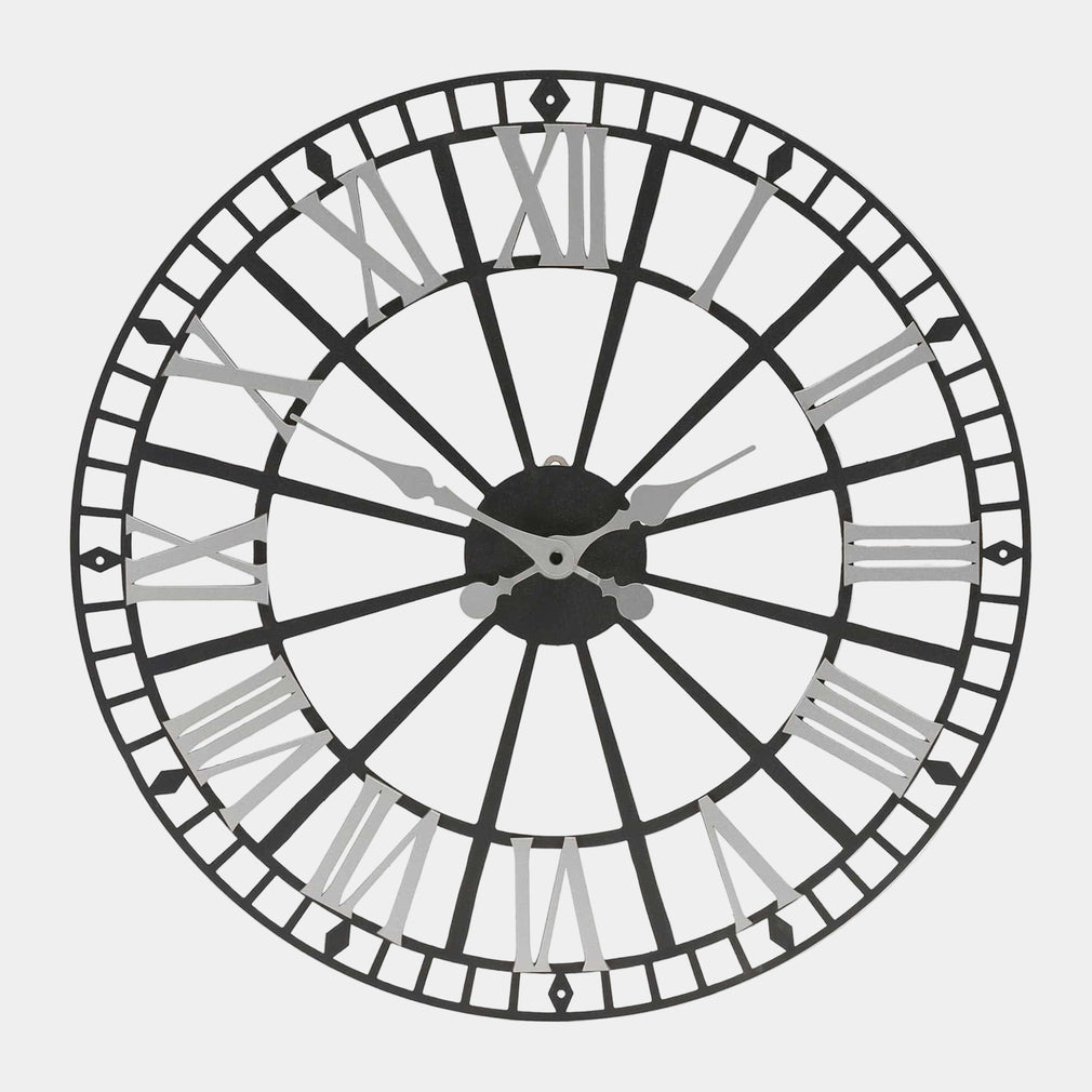 Monochrome Skeleton Wall Clock