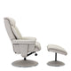 Orion - Swivel Chair & Stool In Plush PU Mushroom