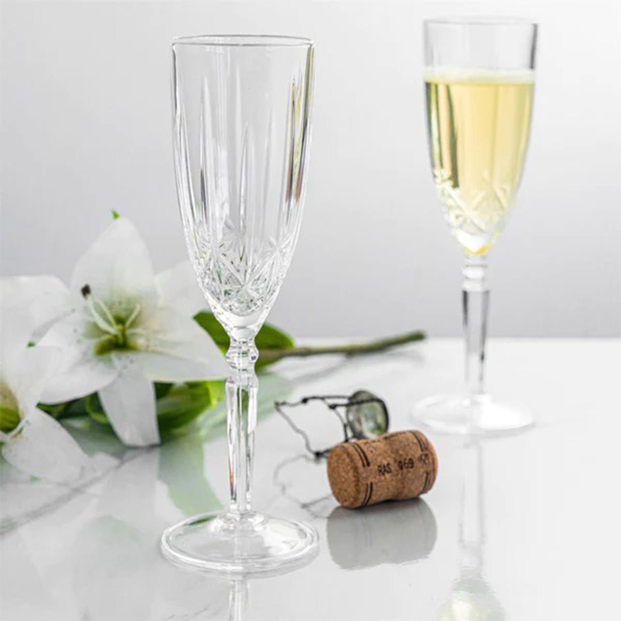 RCR Crystal Orchestra - Champagne Flutes, Set of 6